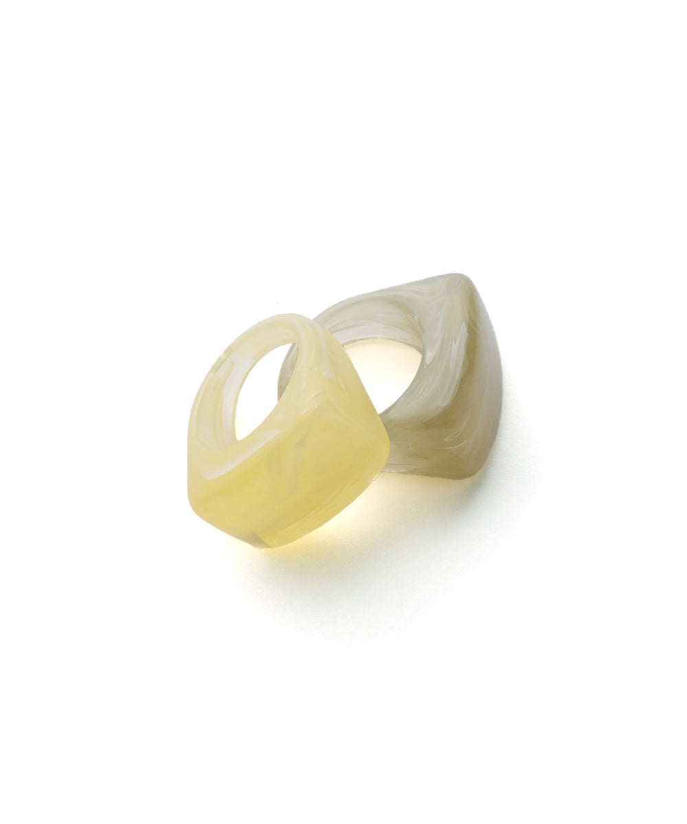 マージュール marjour SQUARE TRANSLUCENT RING (YELLOW) YELLOW