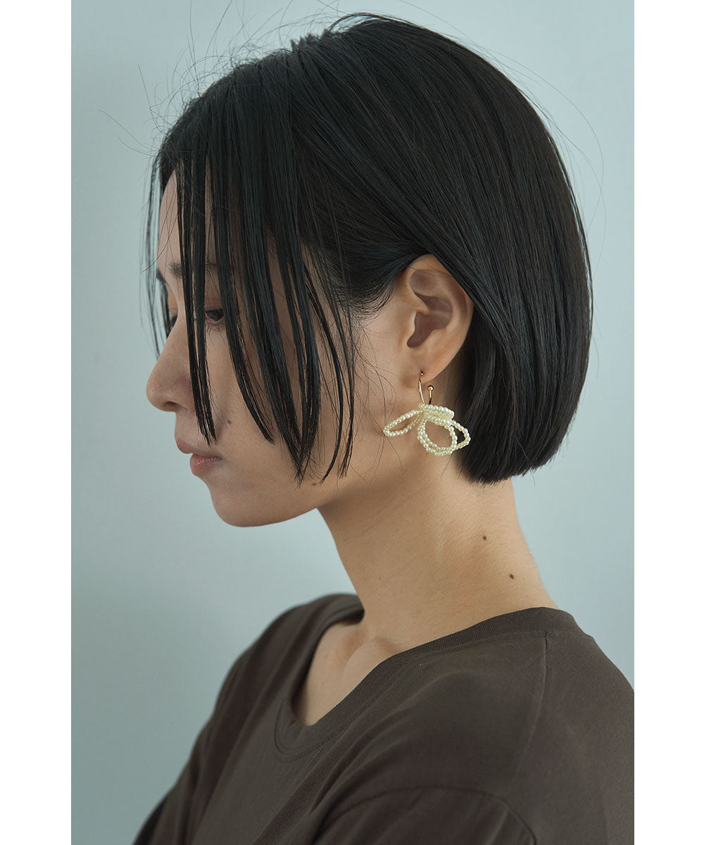 マージュール marjour PEARL FLOWER PIERCE (GOLD) GOLD