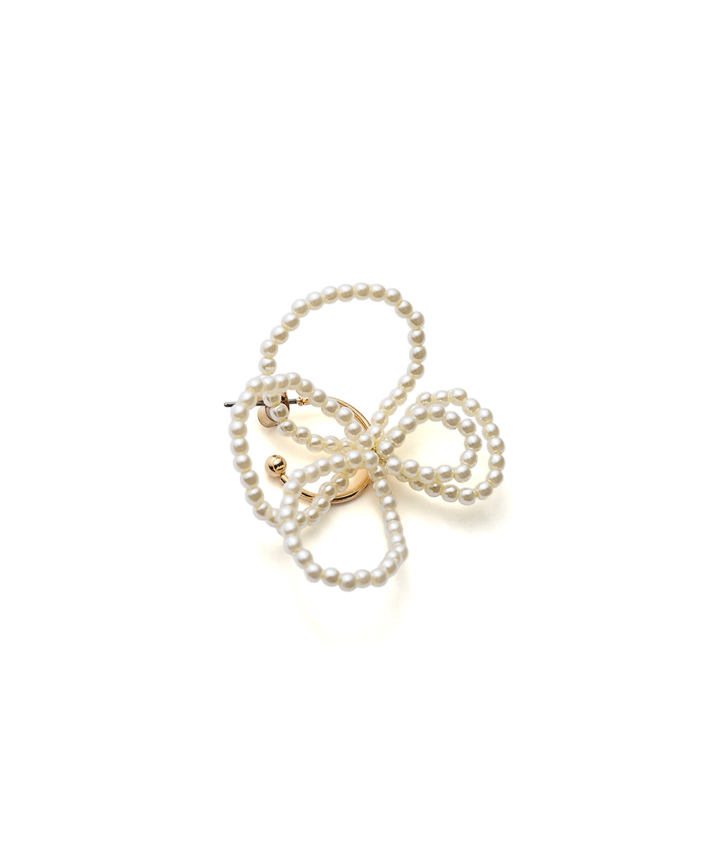 マージュール marjour PEARL FLOWER PIERCE (GOLD) GOLD