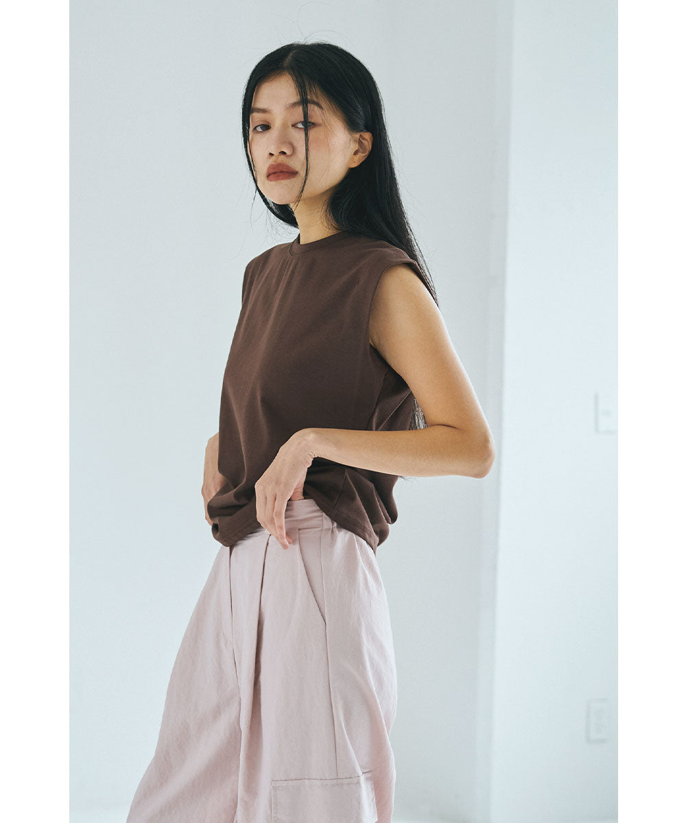 マージュール marjour FRENCH SLEEVE TEE (BROWN) BROWN