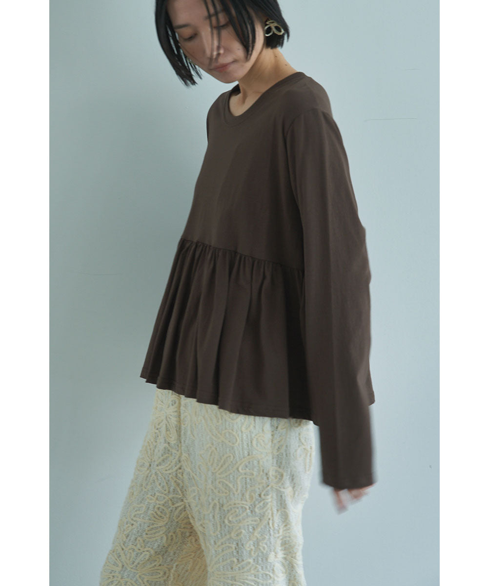 マージュール marjour COFFEE PEPLUM TEE (BROWN) BROWN