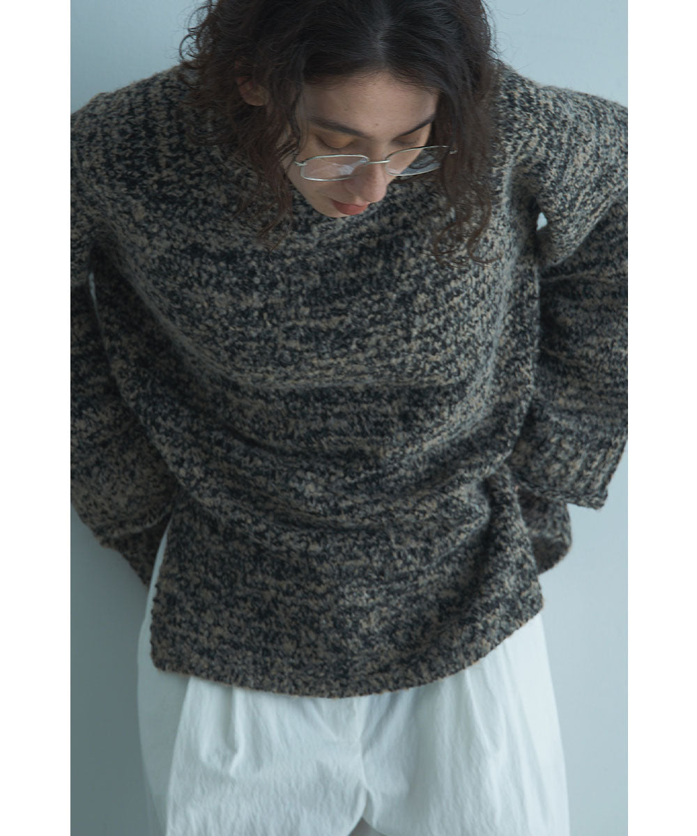マージュール marjour MELANGE BOTTLE NECK KNIT (MOCHA) MOCHA
