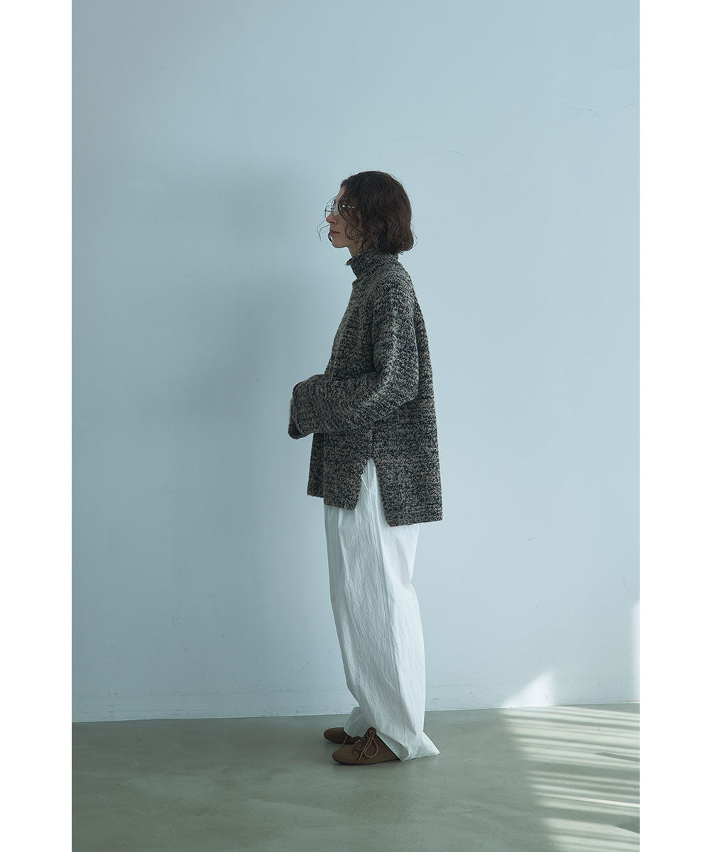マージュール marjour MELANGE BOTTLE NECK KNIT (MOCHA) MOCHA