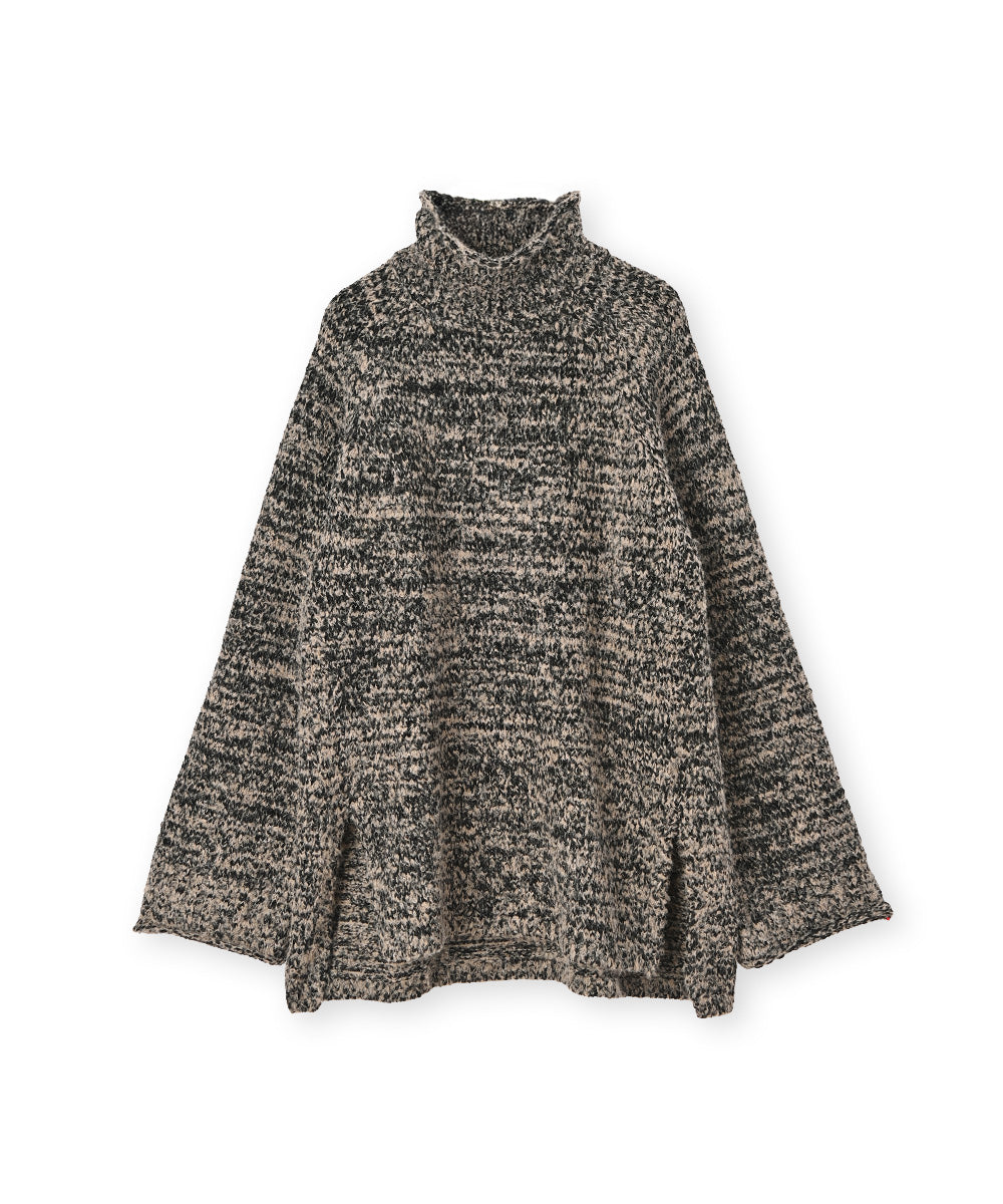 マージュール marjour MELANGE BOTTLE NECK KNIT (MOCHA) MOCHA