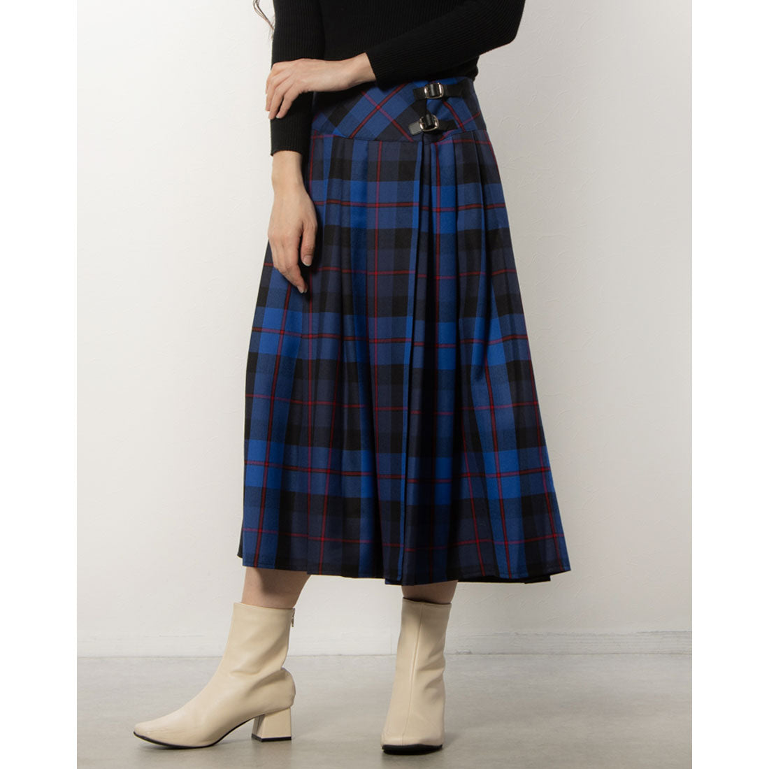 アローズ別注◇オニールオブタブリン チェック柄ウールスイングロング