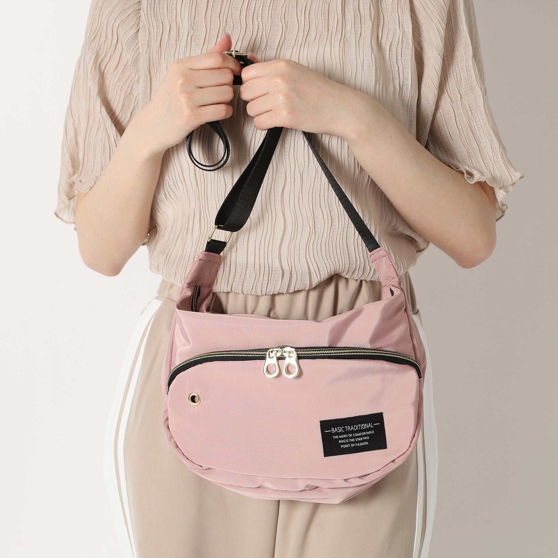 オーバータッシェ Ober Tashe 防花粉 軽量 高密度ポリ半月ミニショルダー