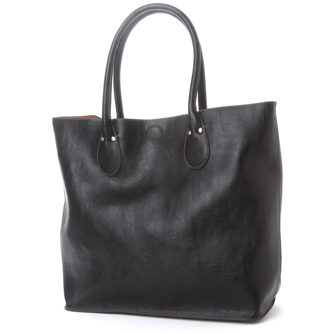 <ロングセラー>オティアス Otias シュリンクレザータイプ合皮トートバッグ/取り外し可能なバッグインバッグ付き(BK) BK