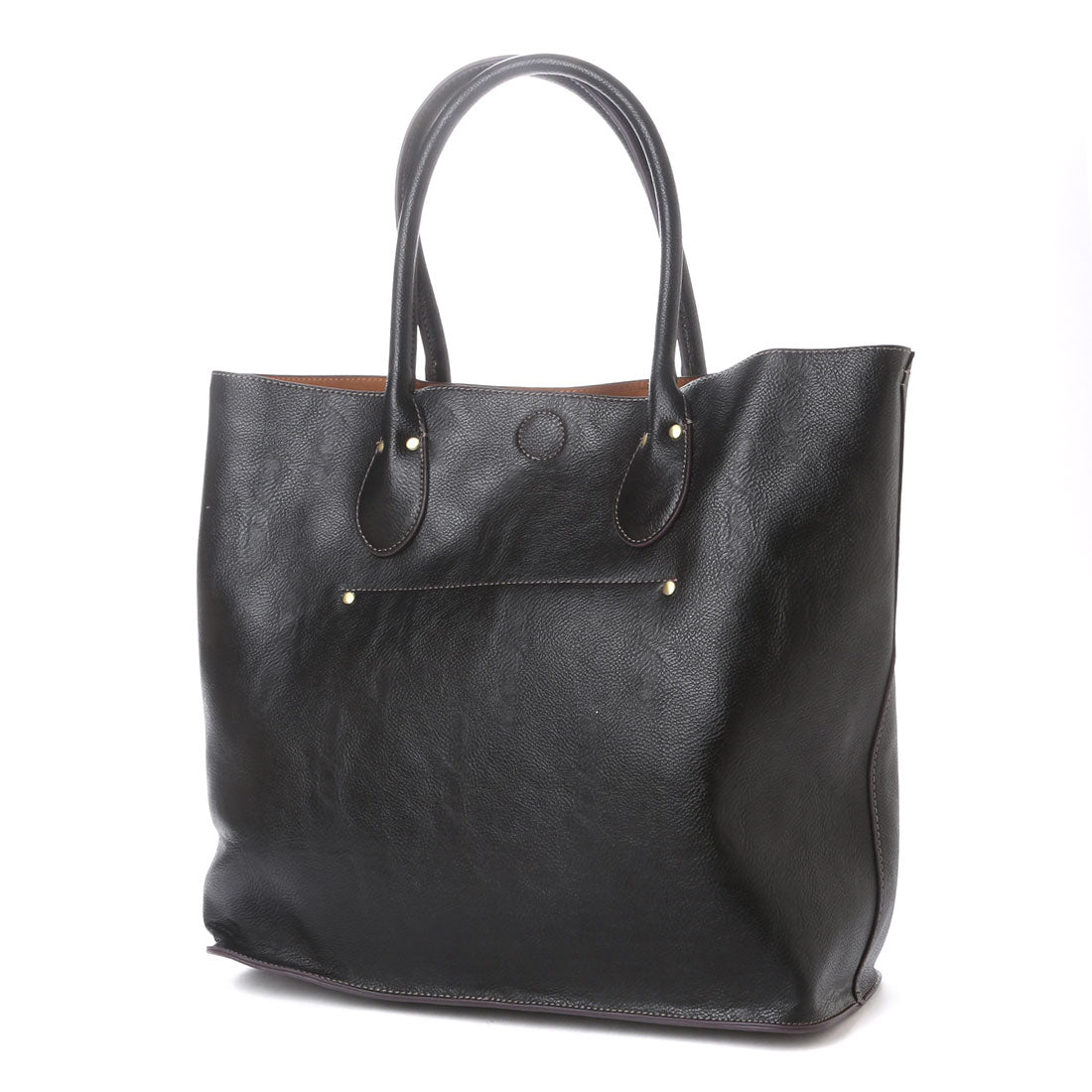 <ロングセラー>オティアス Otias シュリンクレザータイプ合皮トートバッグ/取り外し可能なバッグインバッグ付き(BK) BK