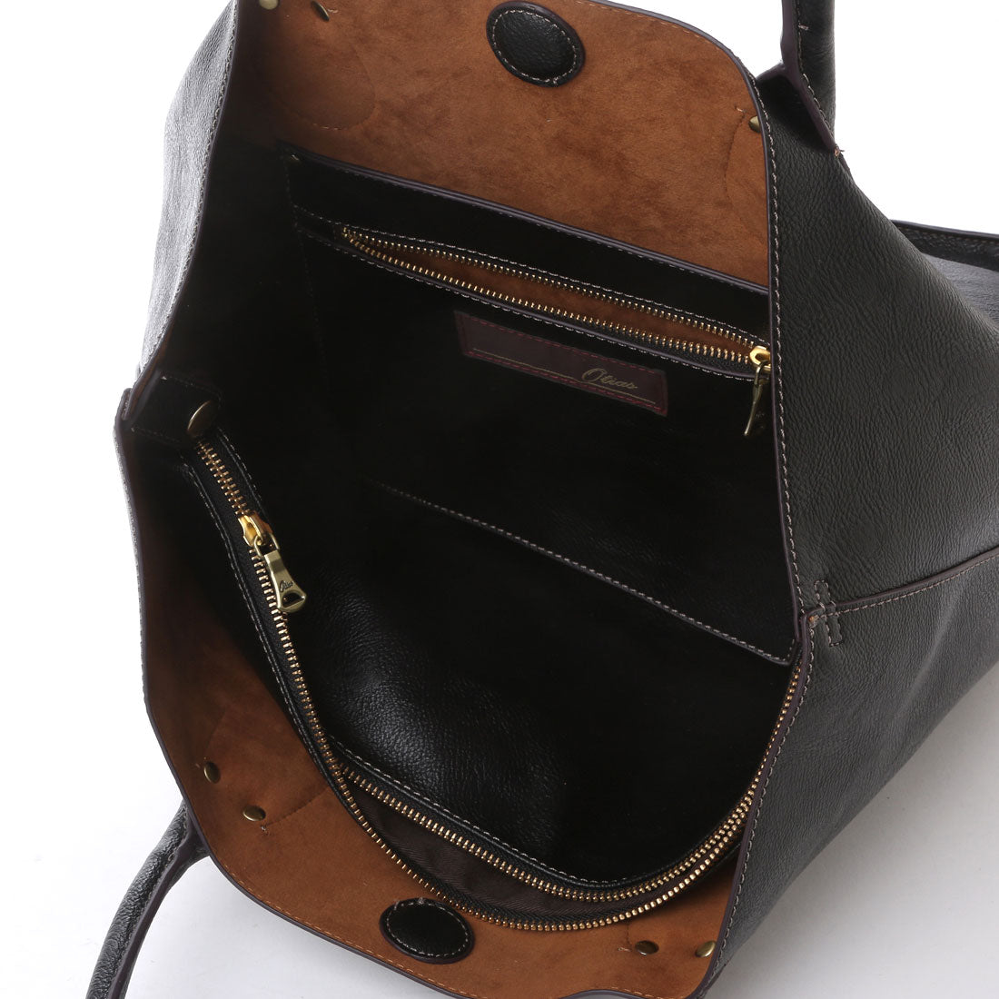 <ロングセラー>オティアス Otias シュリンクレザータイプ合皮トートバッグ/取り外し可能なバッグインバッグ付き(BK) BK