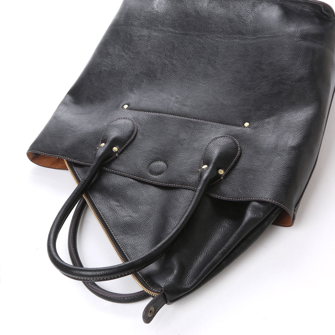 <ロングセラー>オティアス Otias シュリンクレザータイプ合皮トートバッグ/取り外し可能なバッグインバッグ付き(BK) BK