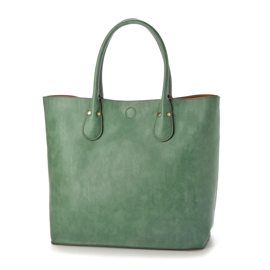 <ロングセラー>【テレビ ドラマ着用アイテム】オティアス Otias バッグインバッグ付きシュリンクレザータイプ合皮トートバッグ (GN) GN