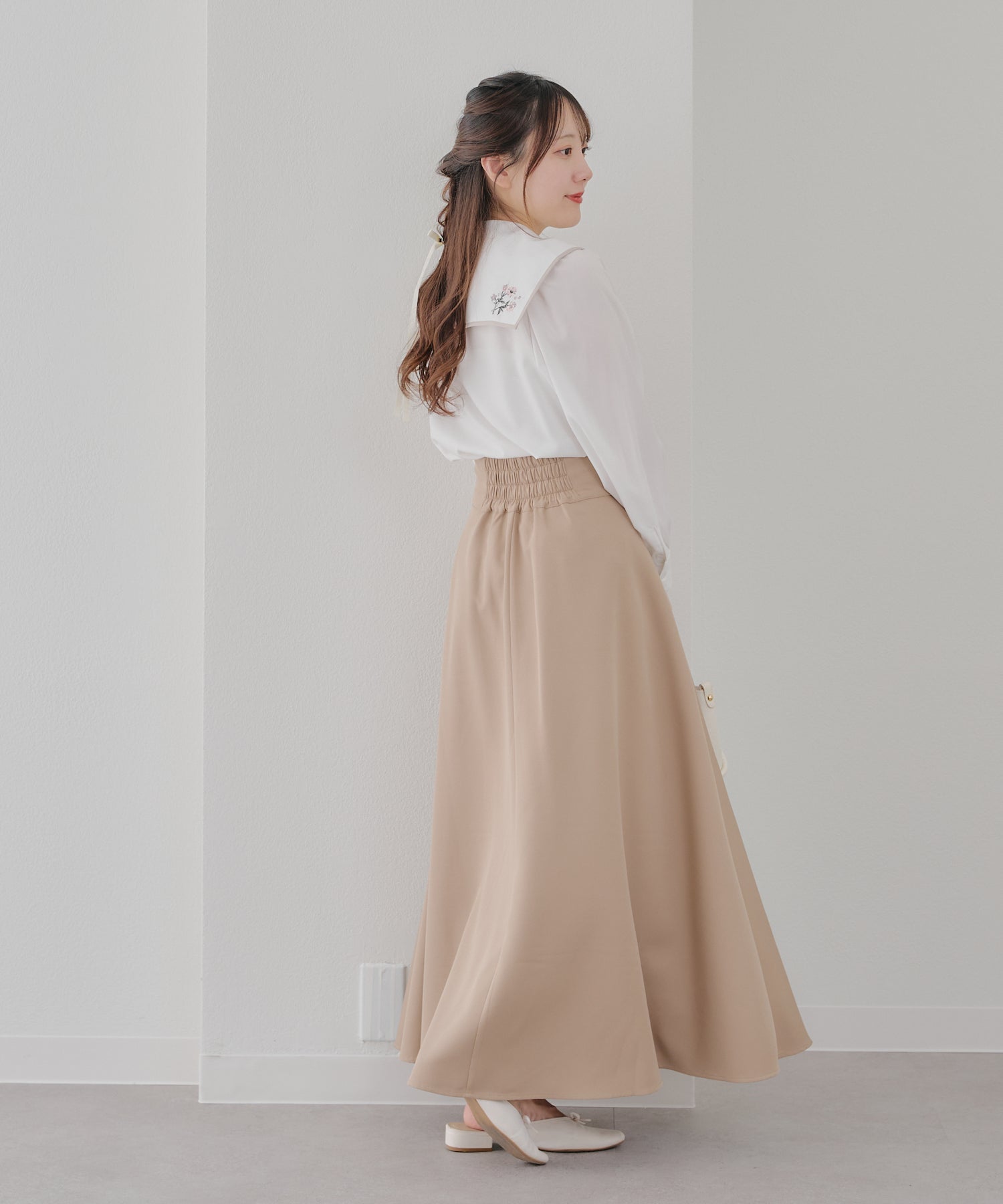 オリーブ デ オリーブ OLIVE des OLIVE 衿刺繍BL