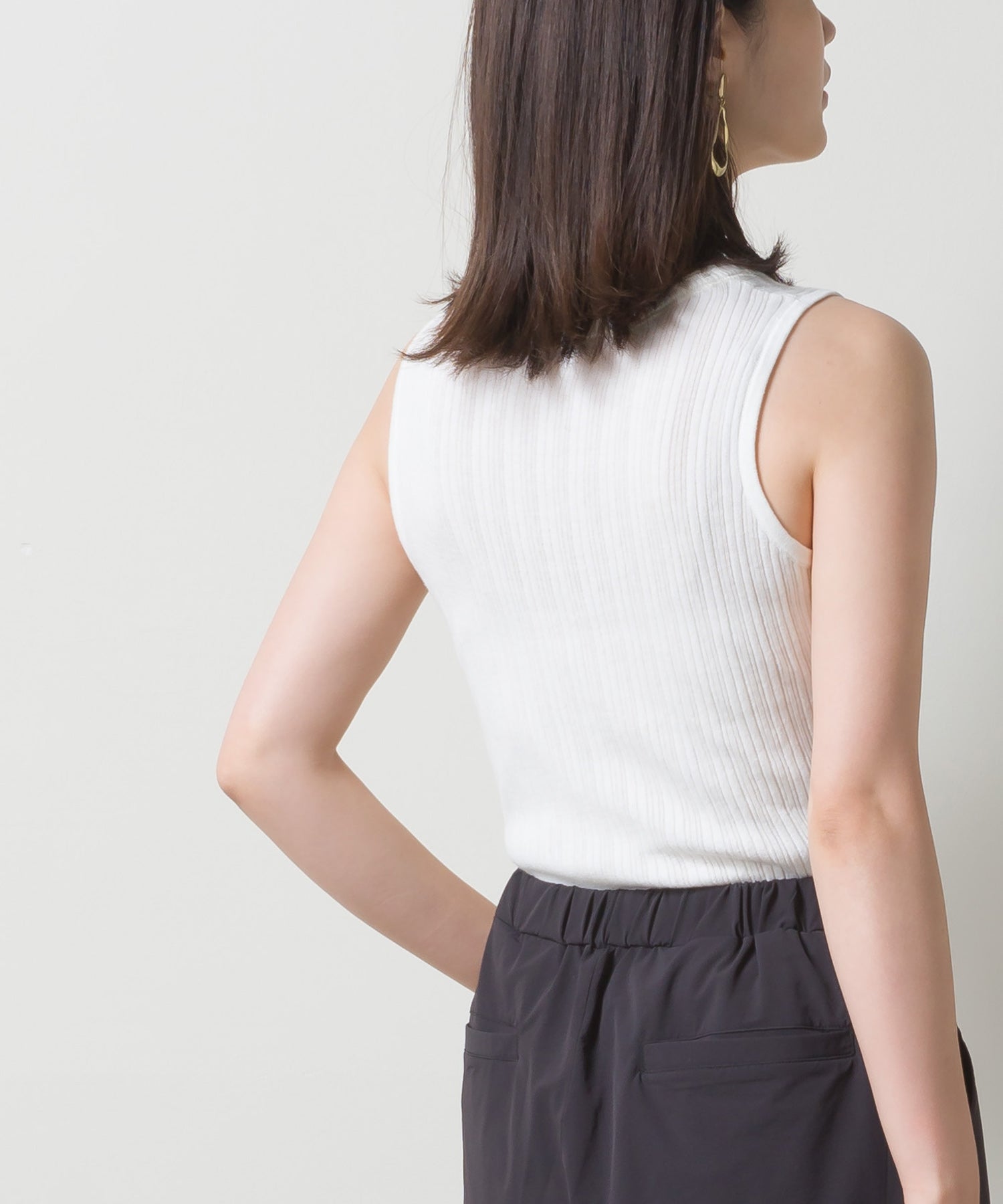 オムネス OMNES 【OMNES】ランダムテレコニット タンクトップ