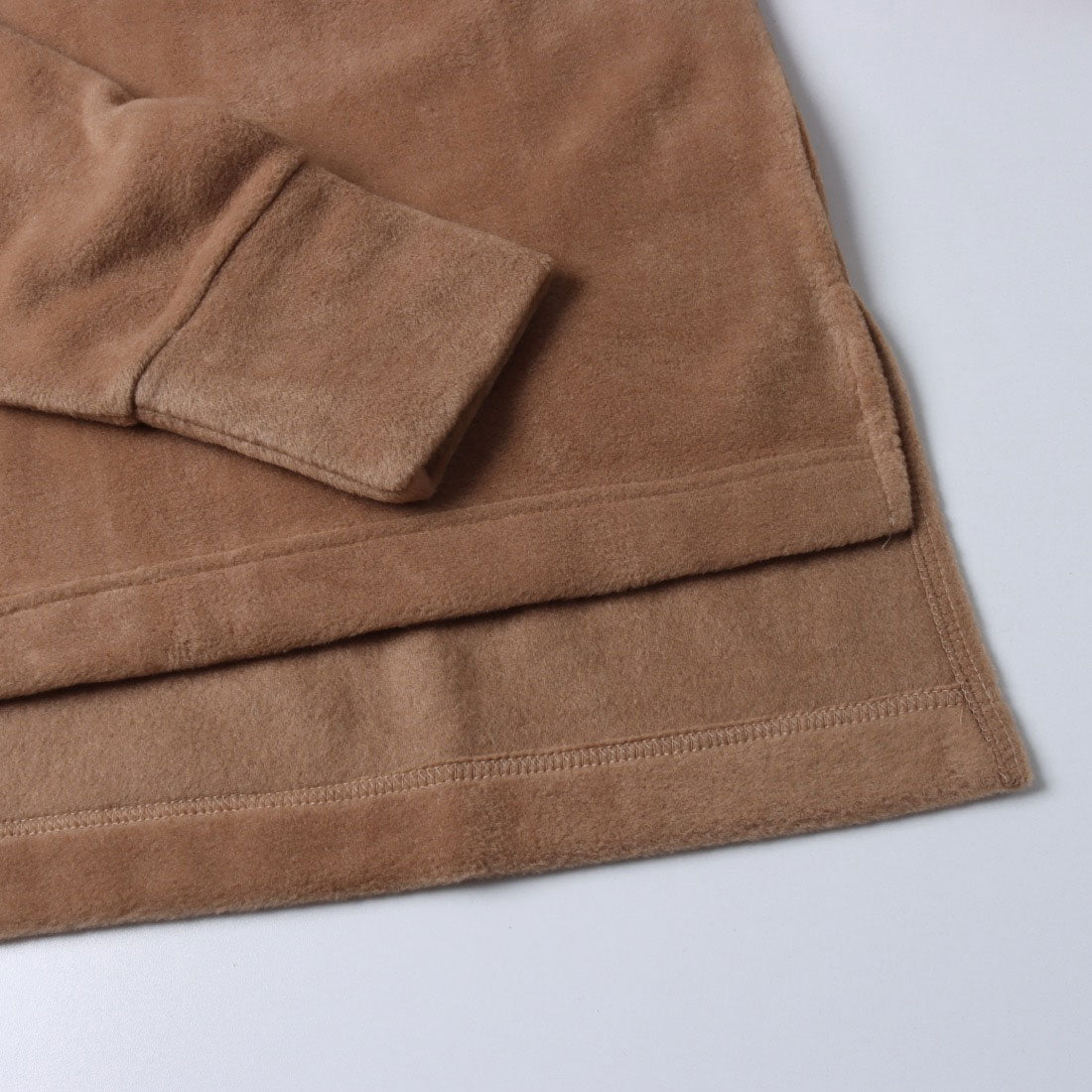 オムネス OMNES ふわふわフリースワイドシルエットタートル長袖 (チャコール) チャコール