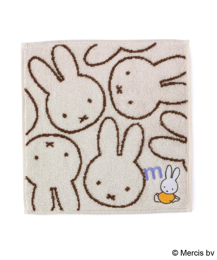 ワンズテラス one'sterrace ◆Dick Bruna miffy イニシャルタオルハンカチ M (アイボリー(904)) アイボリー(904)