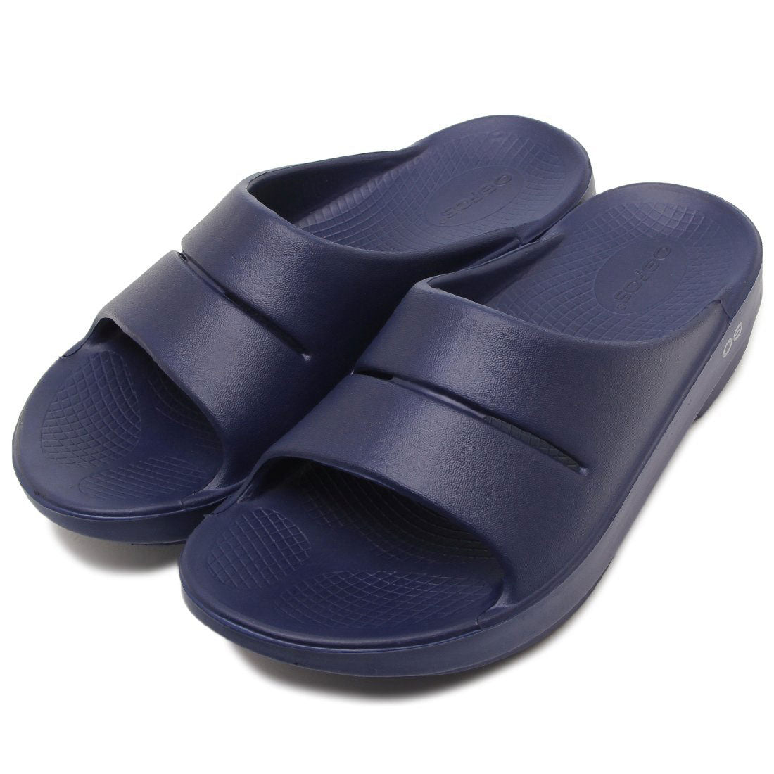 ウーフォス OOFOS サンダル ミュール ウーアースライド リカバリーサンダル ネイビー メンズ レディース OOFOS OOAHH SLIDE NVY