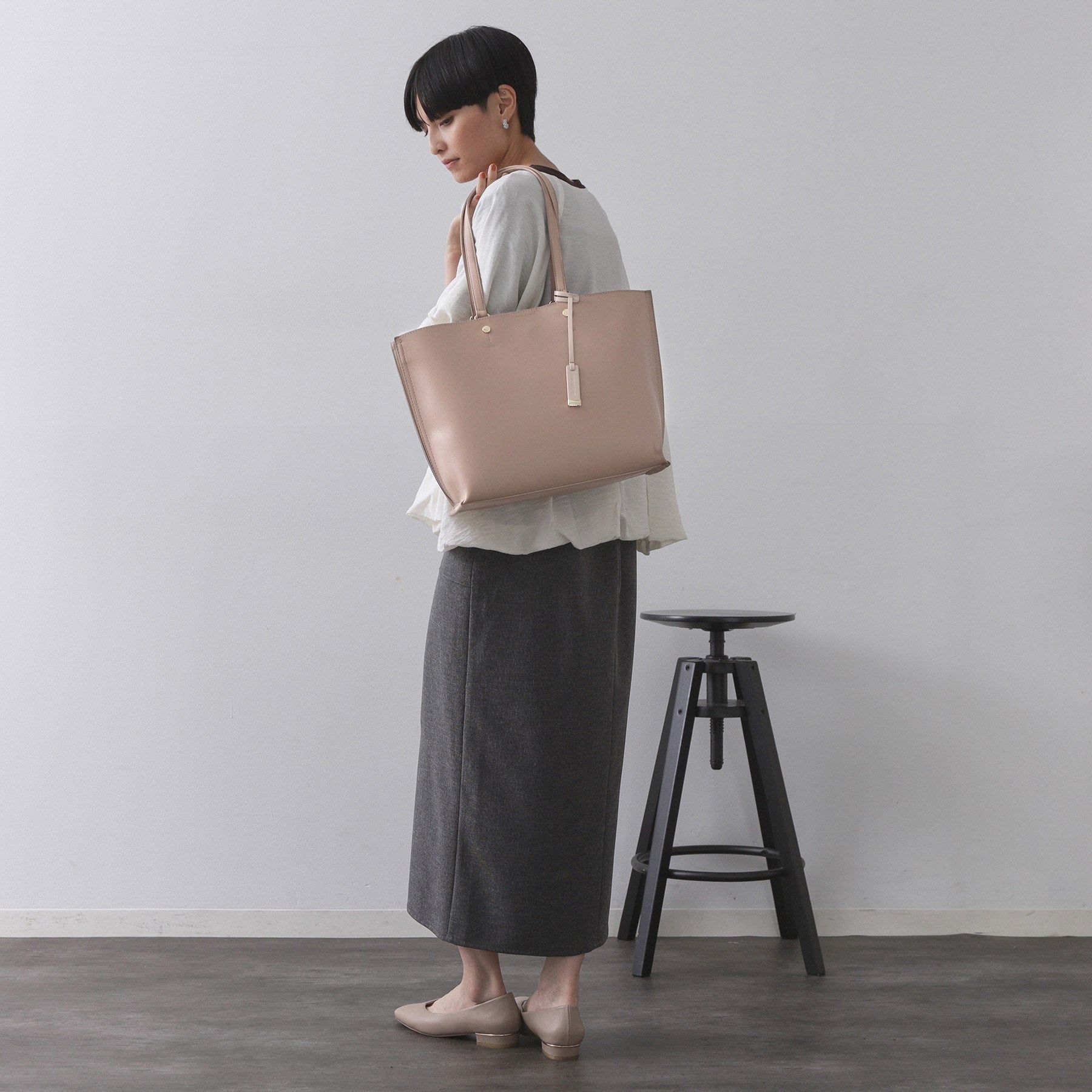 オペーク ドット クリップ OPAQUE.CLIP 【名品/A4サイズ対応】バイカラースムーストートバッグ (ブラウン(544)) ブラウン(544)