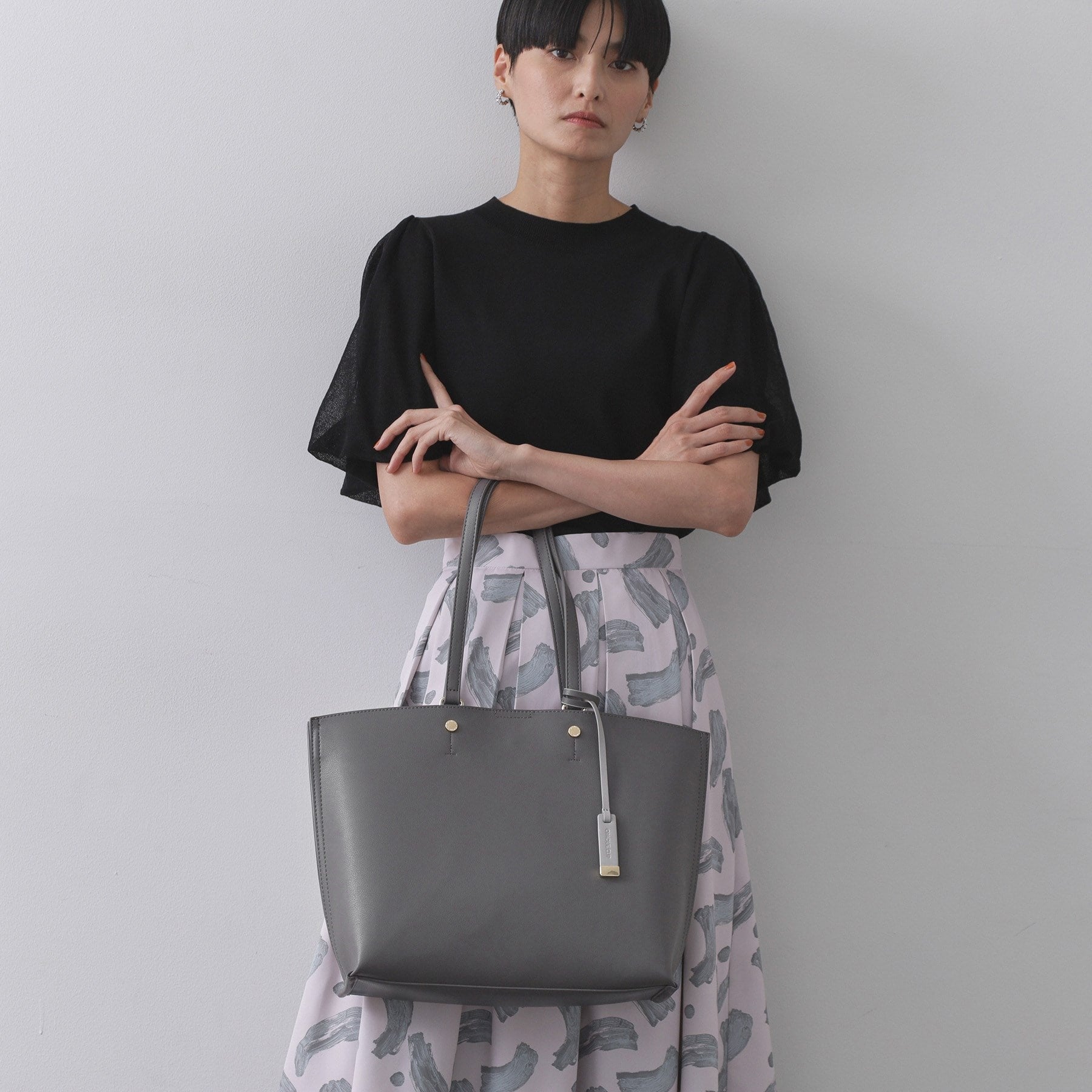 オペーク ドット クリップ OPAQUE.CLIP 【名品/A4サイズ対応】バイカラースムーストートバッグ (チャコールグレー(514)) チャコールグレー(514)