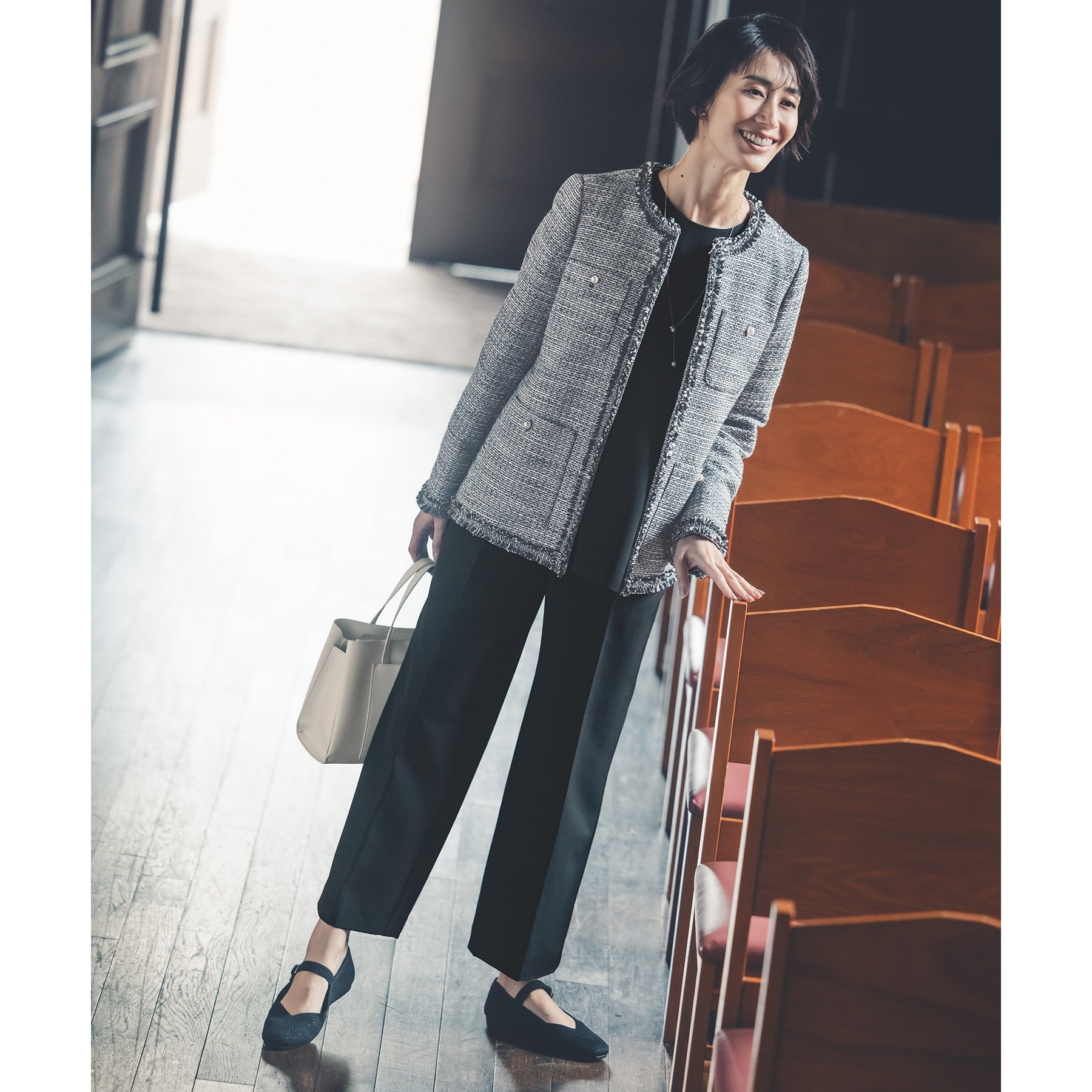 オペーク ドット クリップ OPAQUE.CLIP 【抗菌防臭/軽量/ウォッシャブル】ニットメリージェーン (シルバー(006)) シルバー(006)