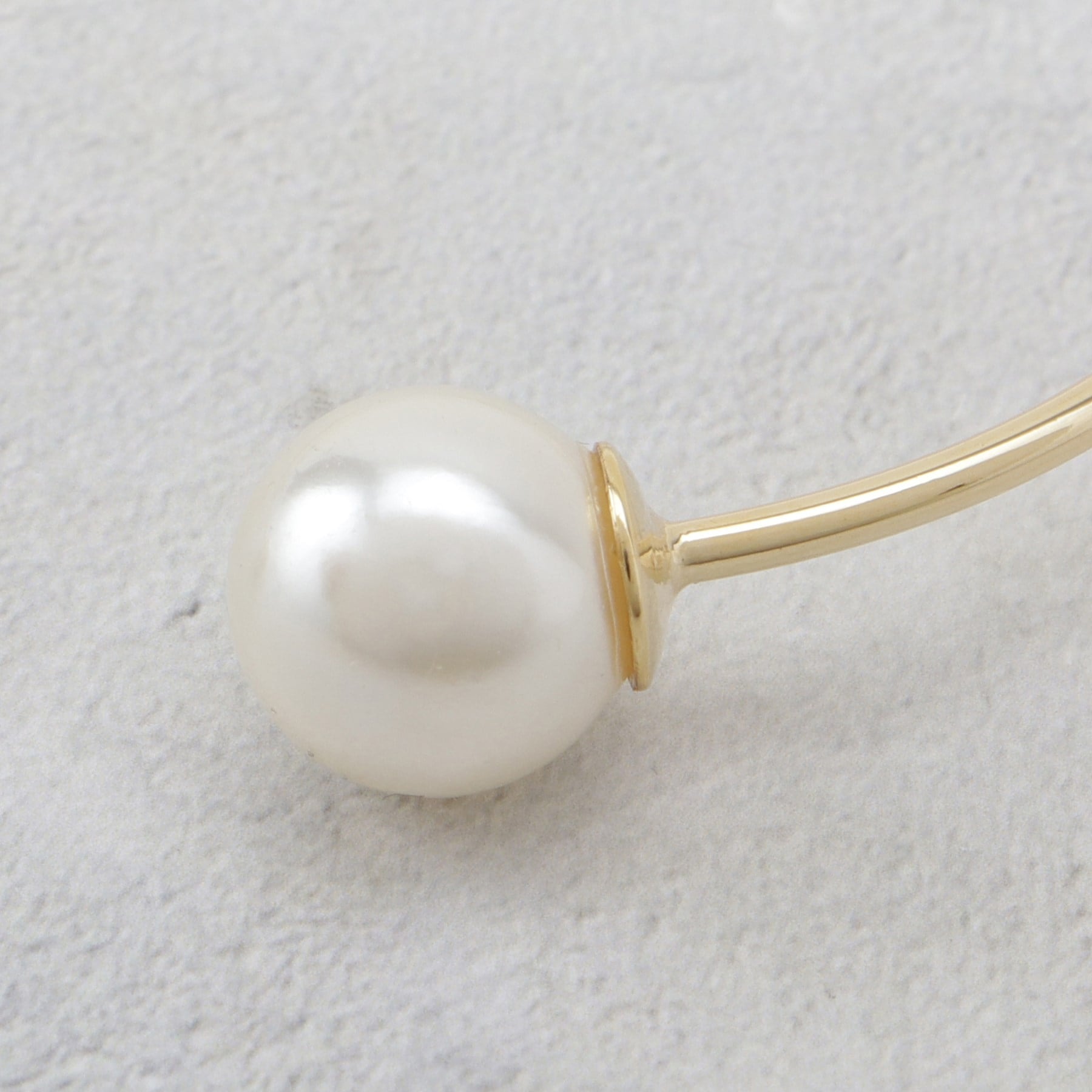 オペーク ドット クリップ OPAQUE.CLIP フェイクパールビジュー メタルバングル (シルバー(006)) シルバー(006)