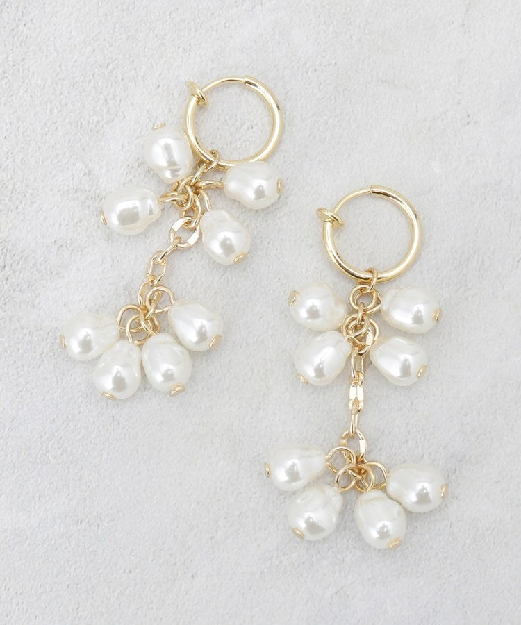 オペーク ドット クリップ OPAQUE.CLIP フェイクパールしゃらしゃらイヤリング (シルバー(006)) シルバー(006)