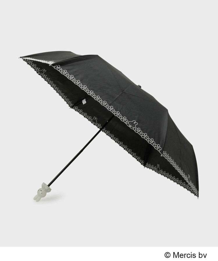 オペーク ドット クリップ OPAQUE.CLIP ◆【miffy】フェイス持ち手刺繍晴雨兼用 (ブラック(019)) ブラック(019)