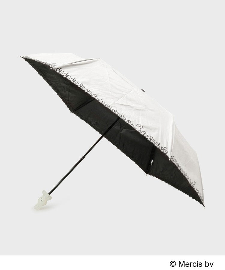 オペーク ドット クリップ OPAQUE.CLIP ◆【miffy】フェイス持ち手刺繍晴雨兼用 (ブラック(019)) ブラック(019)