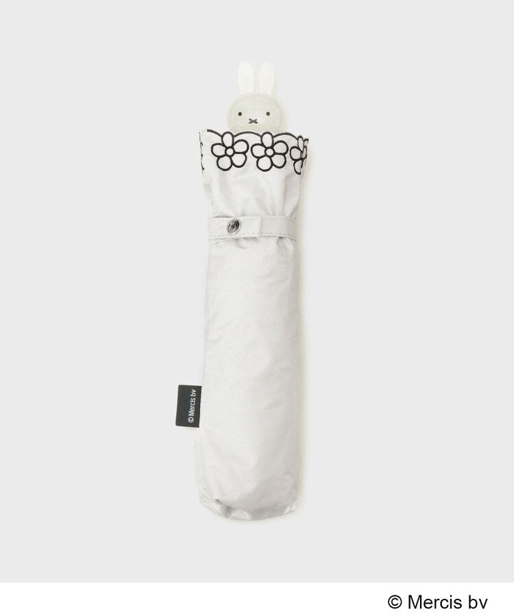 オペーク ドット クリップ OPAQUE.CLIP ◆【miffy】フェイス持ち手刺繍晴雨兼用 (ブラック(019)) ブラック(019)