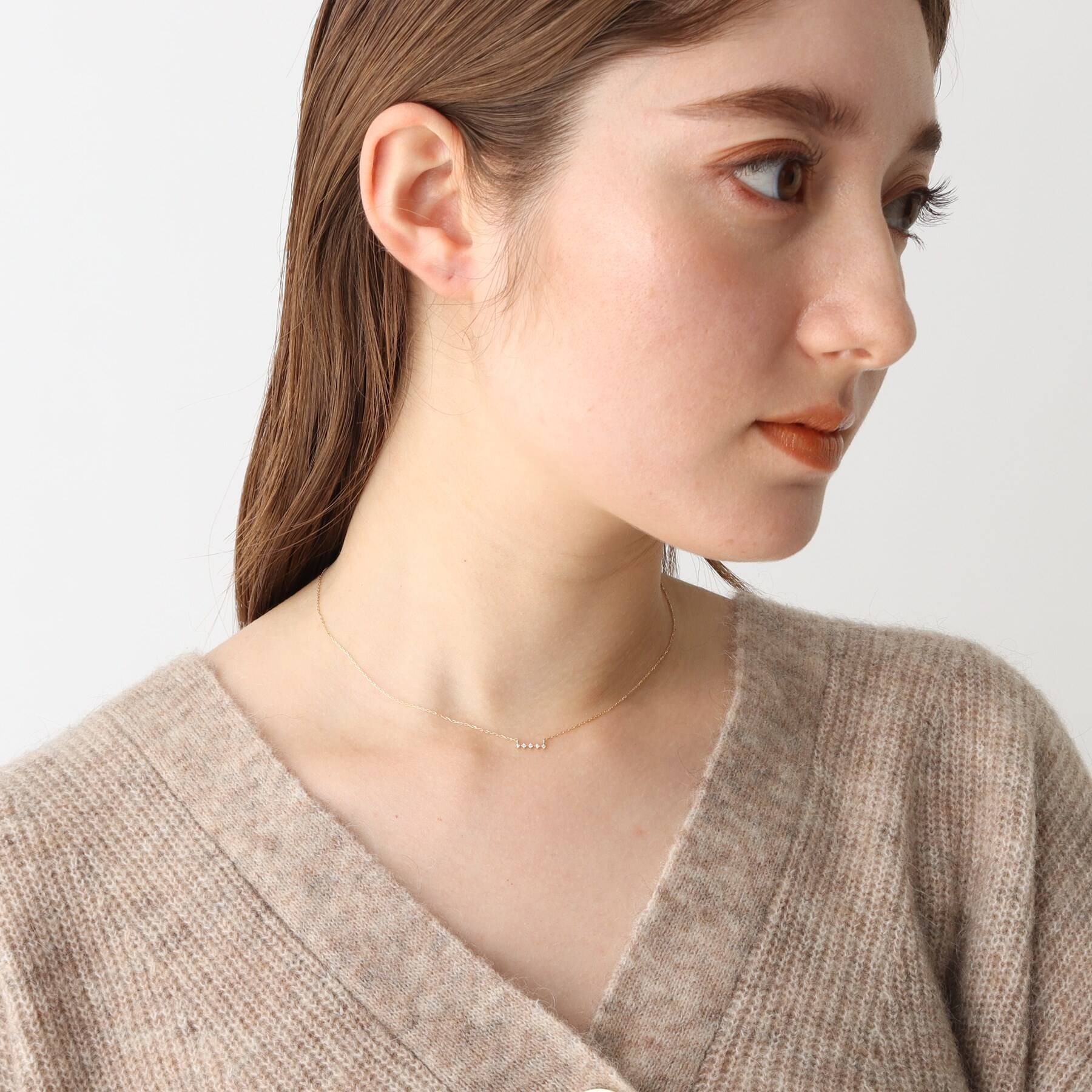 オペーク ドット クリップ OPAQUE.CLIP K10 ダイヤバーネックレス (クリスタル/透明(009)) クリスタル/透明(009)