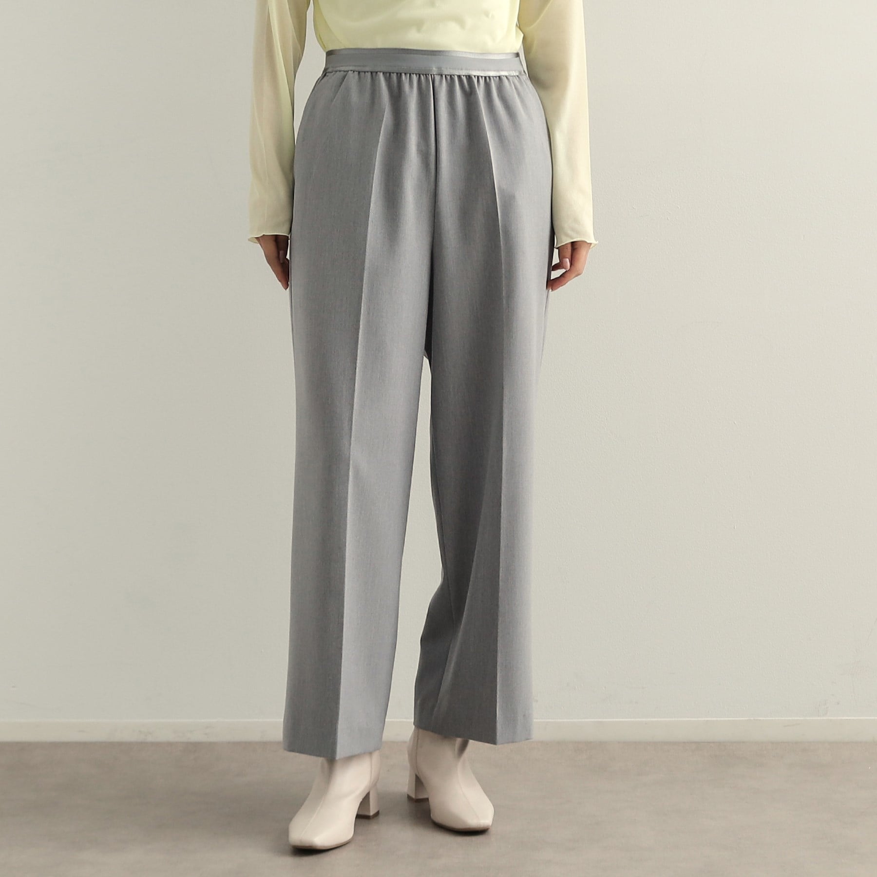 OPAQUE.CLIP OPAQUE.CLIP Melange Stretch Easy Wide Pants 【Machine Washable】