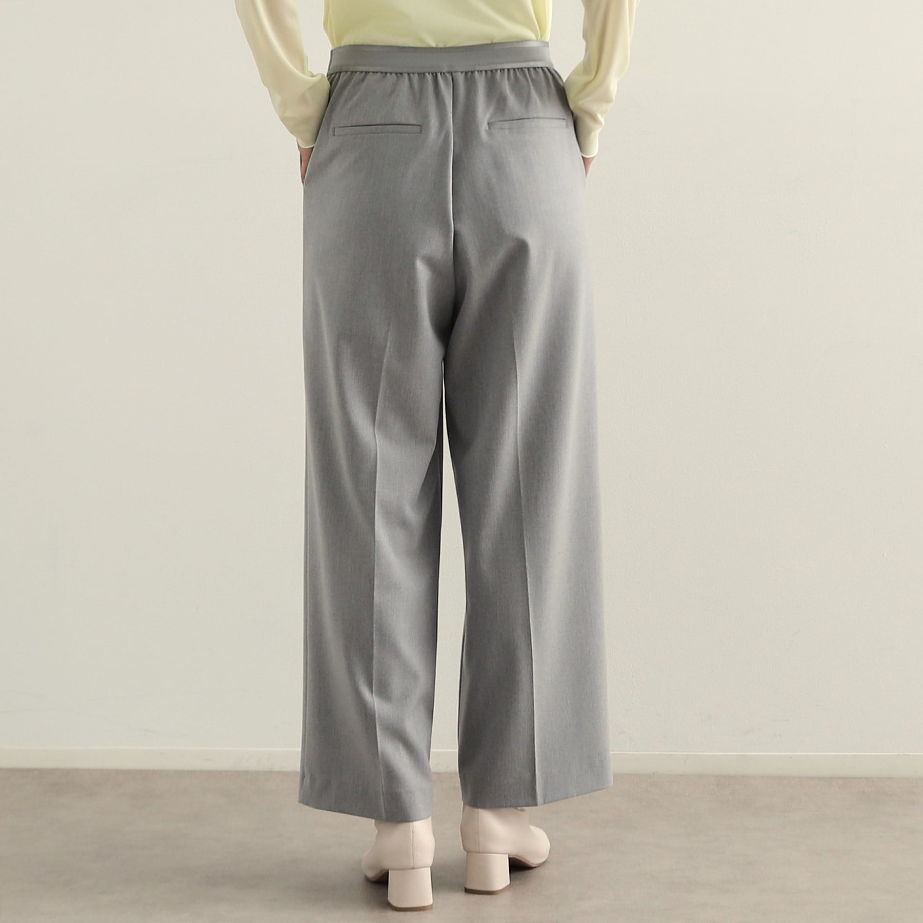 OPAQUE.CLIP OPAQUE.CLIP Melange Stretch Easy Wide Pants 【Machine Washable】