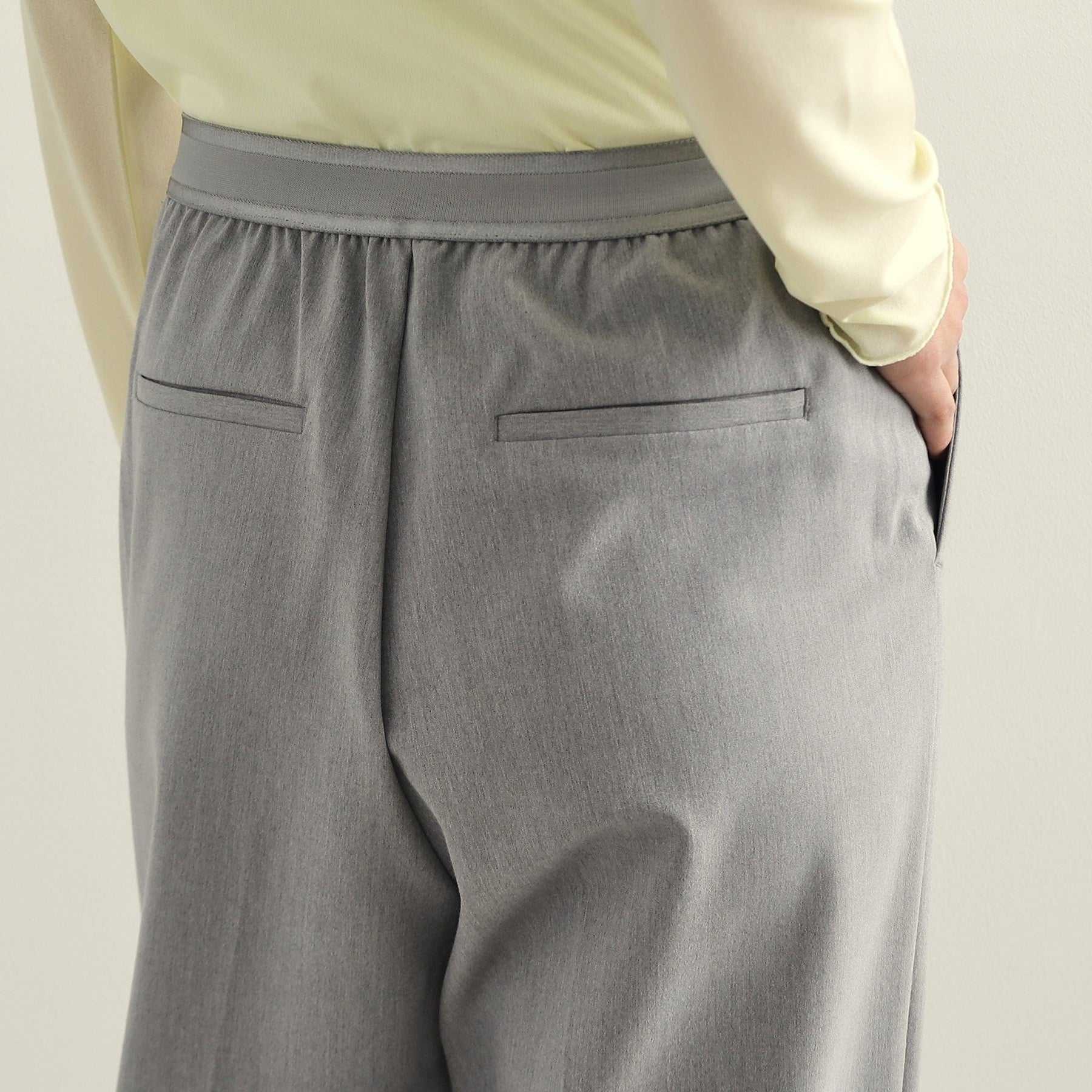 OPAQUE.CLIP OPAQUE.CLIP Melange Stretch Easy Wide Pants 【Machine Washable】