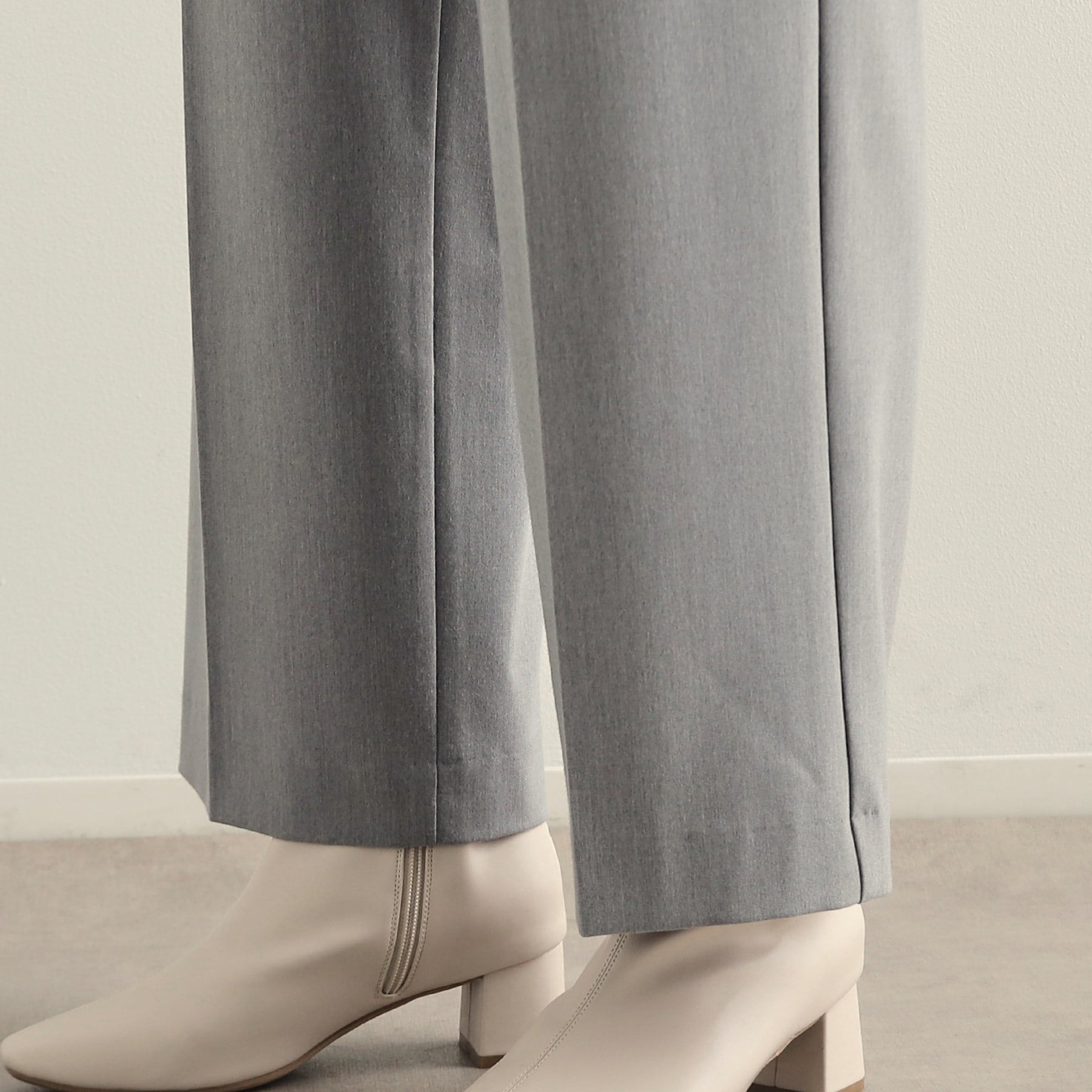 OPAQUE.CLIP OPAQUE.CLIP Melange Stretch Easy Wide Pants 【Machine Washable】
