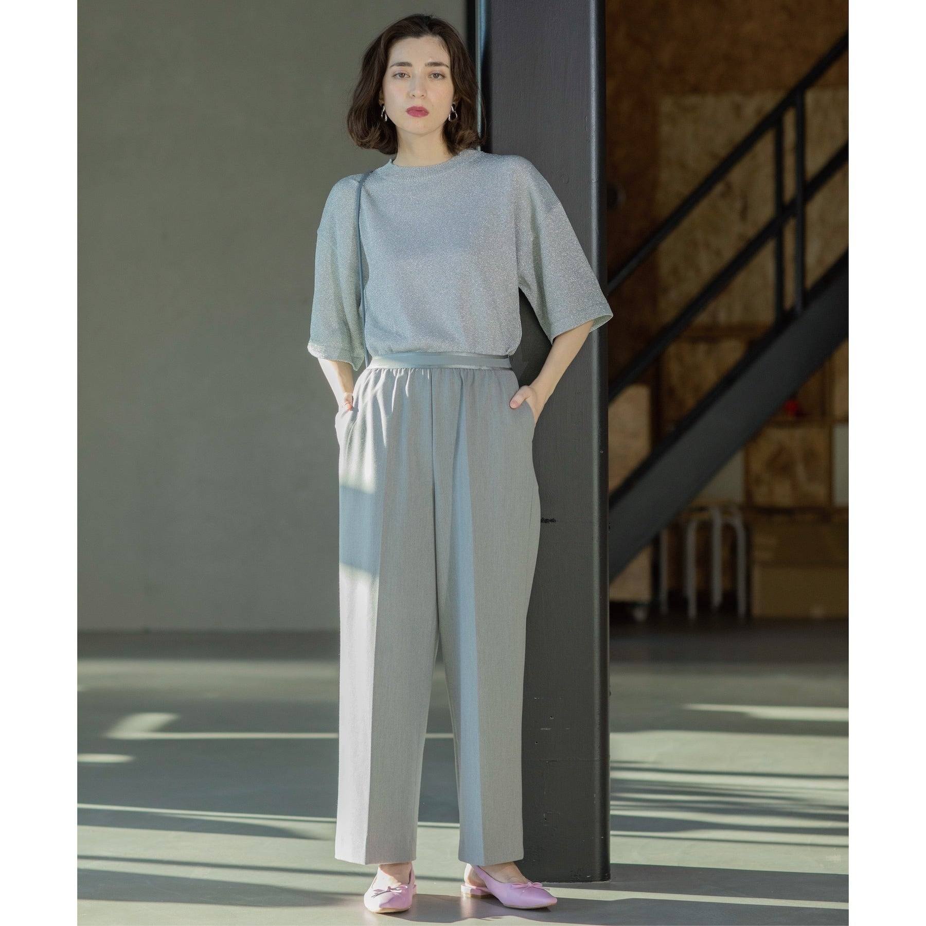 OPAQUE.CLIP OPAQUE.CLIP Melange Stretch Easy Wide Pants 【Machine Washable】