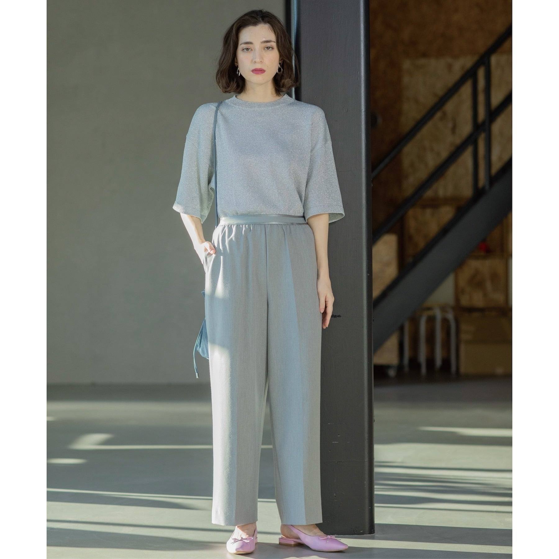 OPAQUE.CLIP OPAQUE.CLIP Melange Stretch Easy Wide Pants 【Machine Washable】