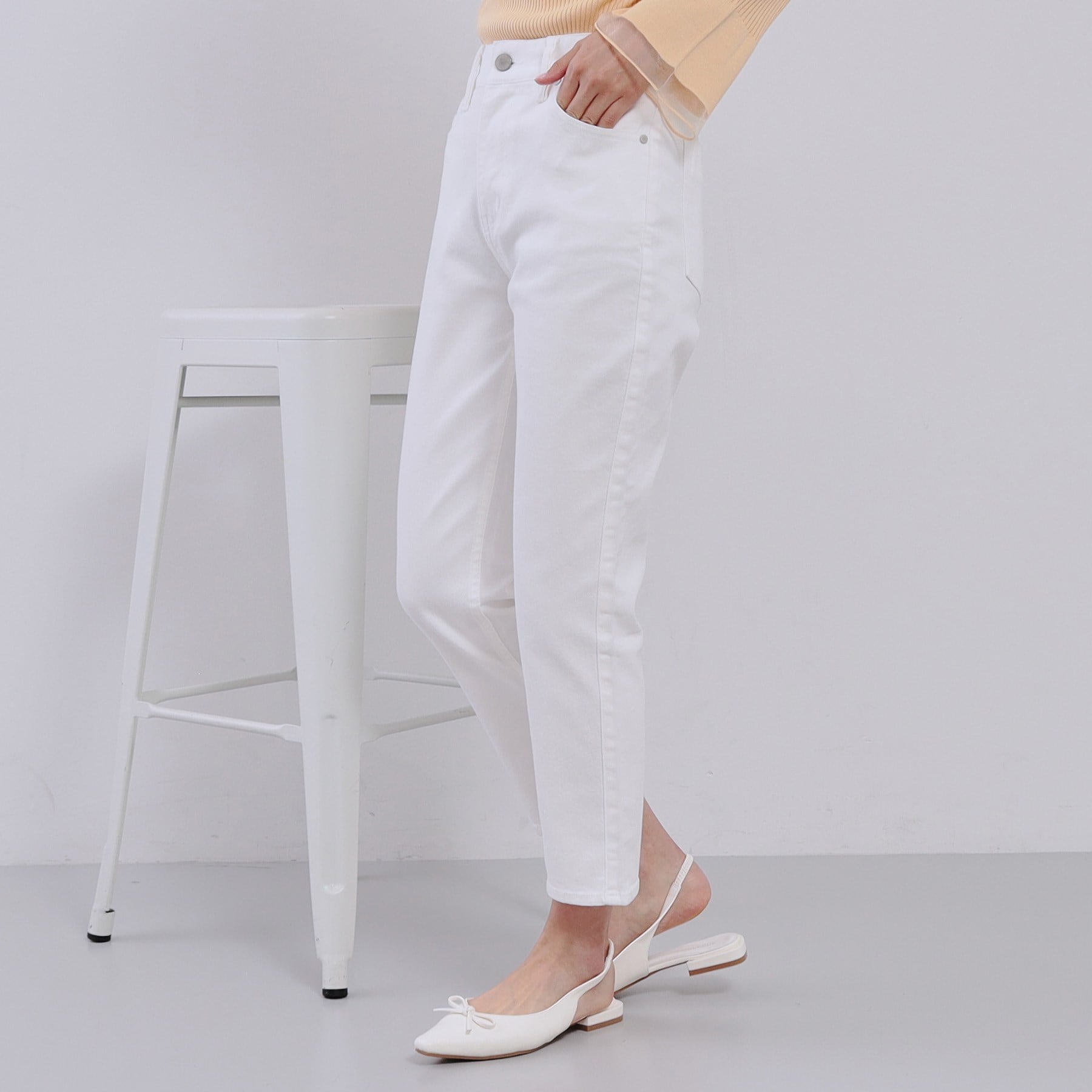 OPAQUE.CLIP OPAQUE.CLIP Stretch Slim Straight Denim / Organic Cotton Blend 【Machine Washable】