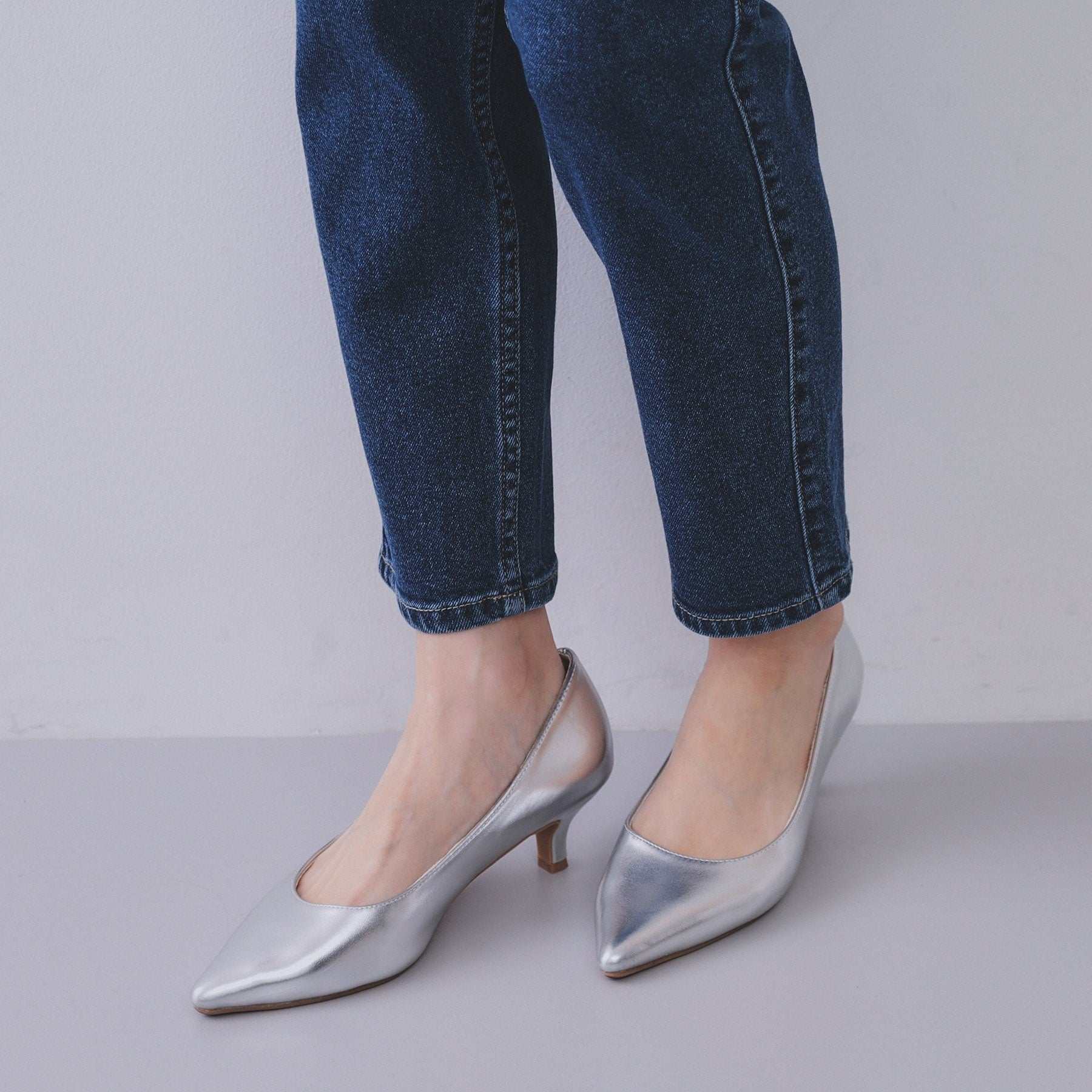 オペーク ドット クリップ OPAQUE.CLIP ストレッチスリムストレートデニム/オーガニックコットン混【洗濯機洗い可】 (ブルー(093)) ブルー(093)