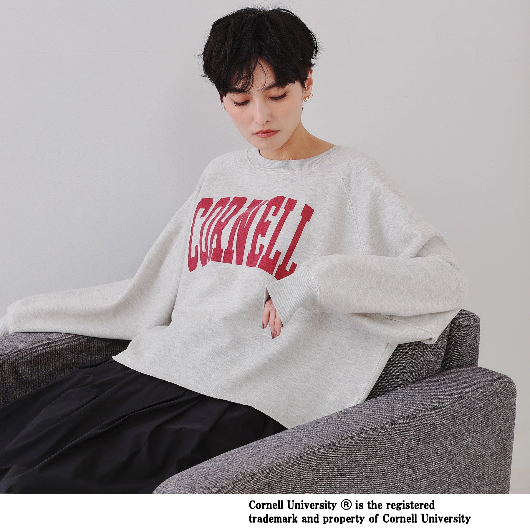 オペーク ドット クリップ OPAQUE.CLIP カレッジロゴ スウェットプルオーバー (グレー(012)) グレー(012)