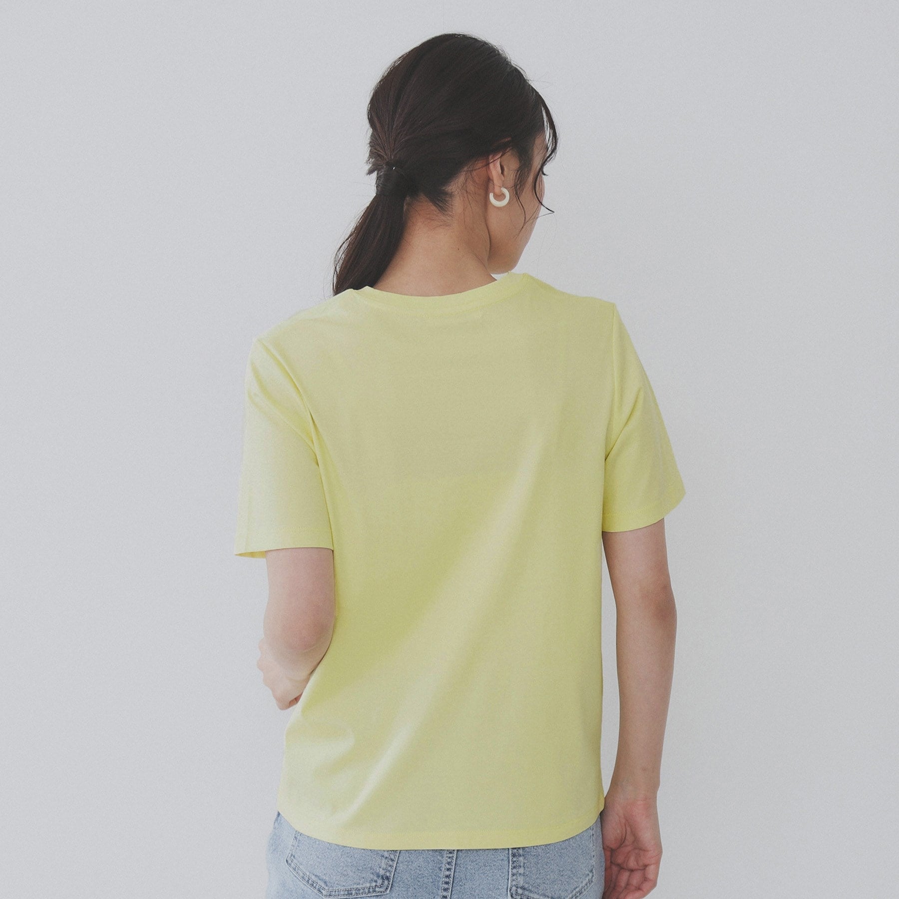 オペーク ドット クリップ OPAQUE.CLIP 《5color》ベーシックTシャツ【接触冷感/洗濯機洗い可】 (チャコールグレー(014)) チャコールグレー(014)