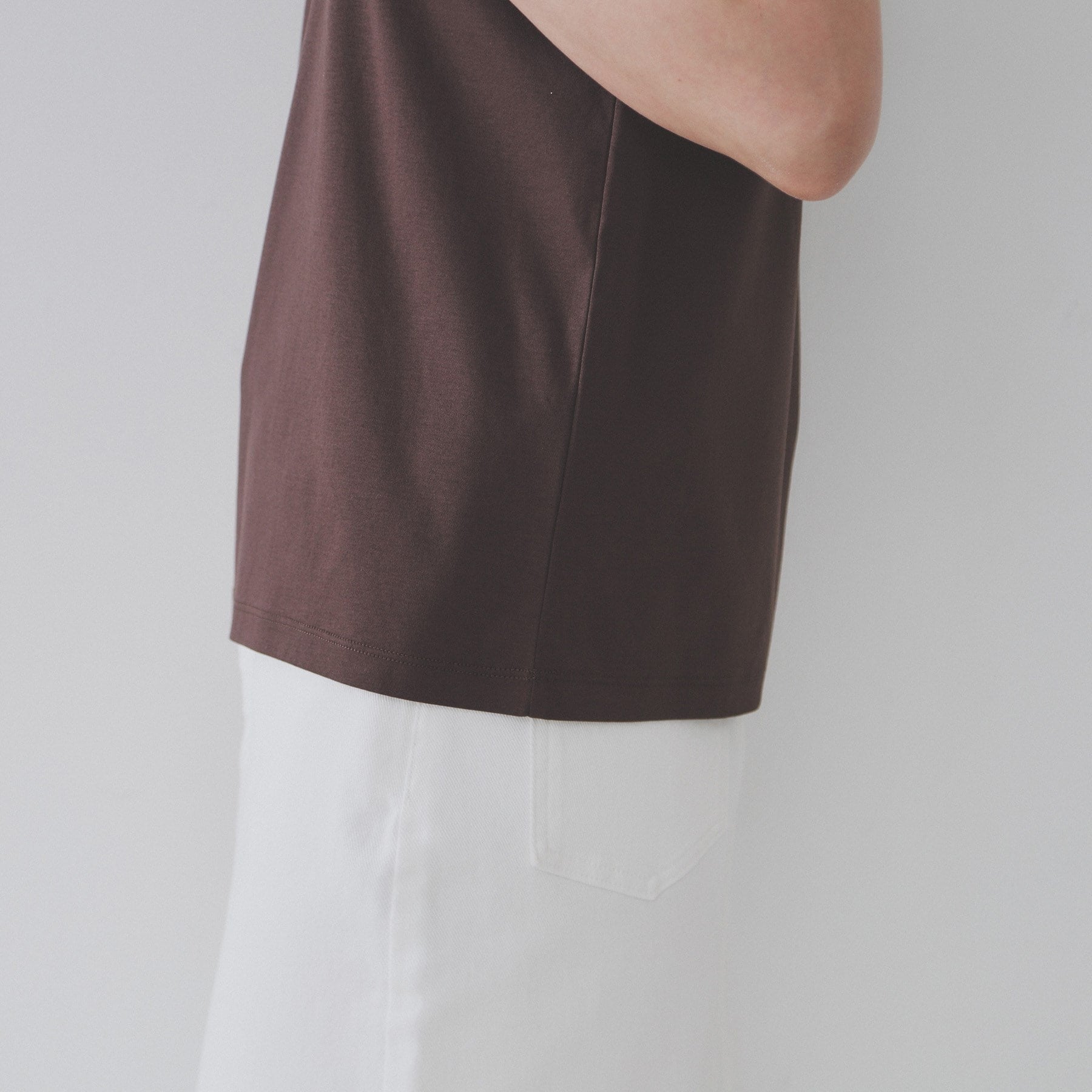 オペーク ドット クリップ OPAQUE.CLIP 《5color》VネックベーシックTシャツ【接触冷感/洗濯機洗い可】 (ブラック(019)) ブラック(019)