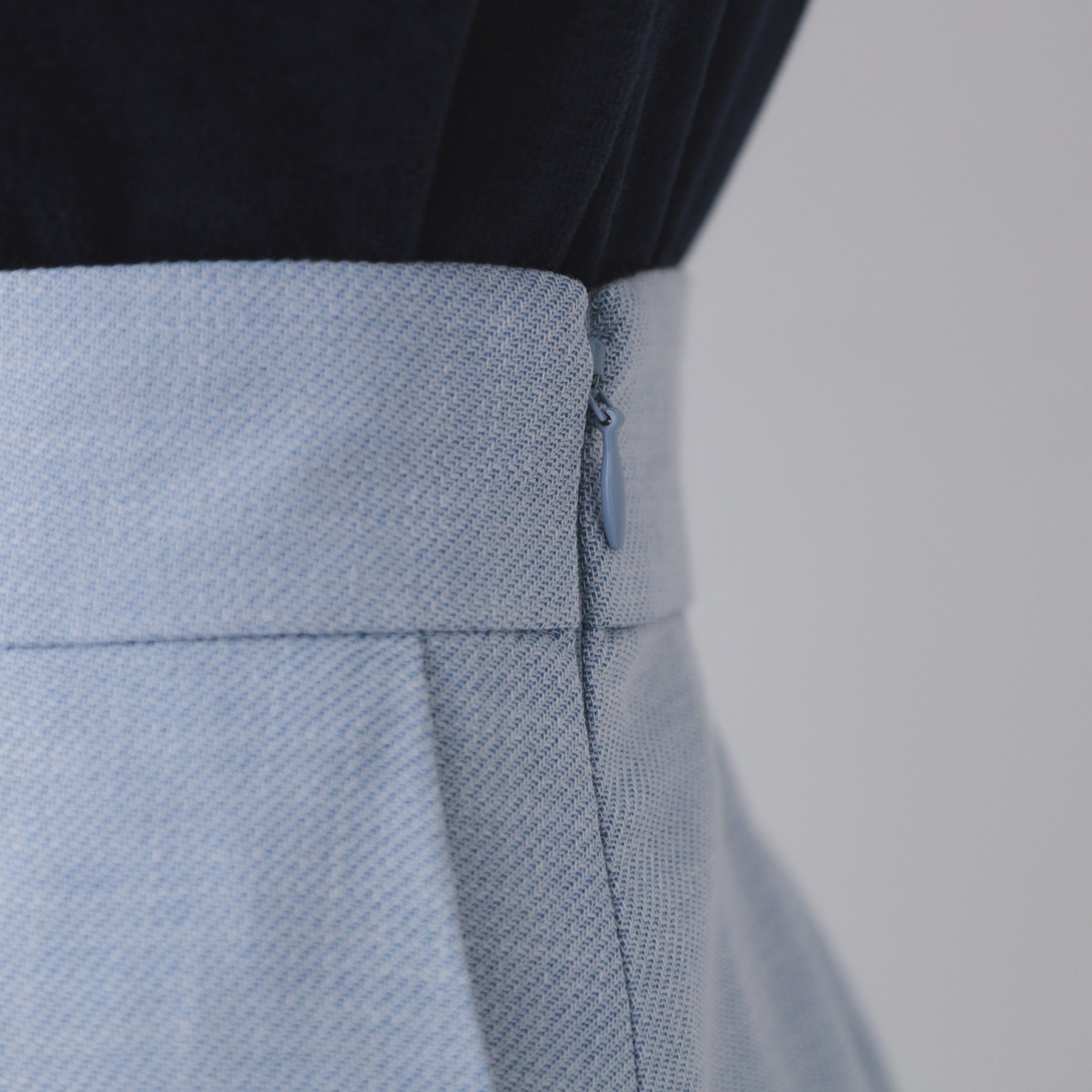 オペーク ドット クリップ OPAQUE.CLIP メランジナローフレアスカート/セットアップ対応可【洗濯機洗い可】 (ブルー(091)) ブルー(091)