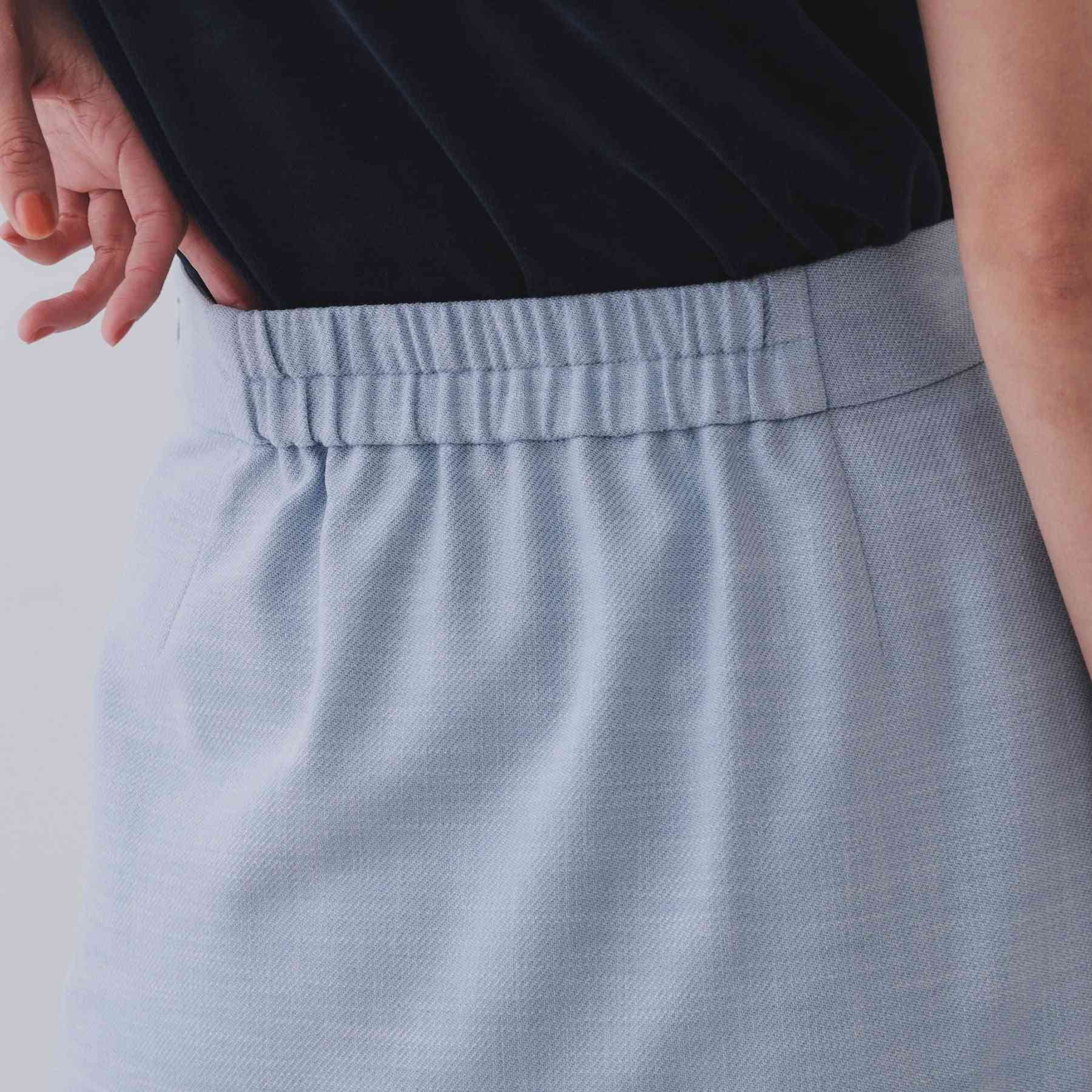 オペーク ドット クリップ OPAQUE.CLIP メランジナローフレアスカート/セットアップ対応可【洗濯機洗い可】 (ブルー(091)) ブルー(091)