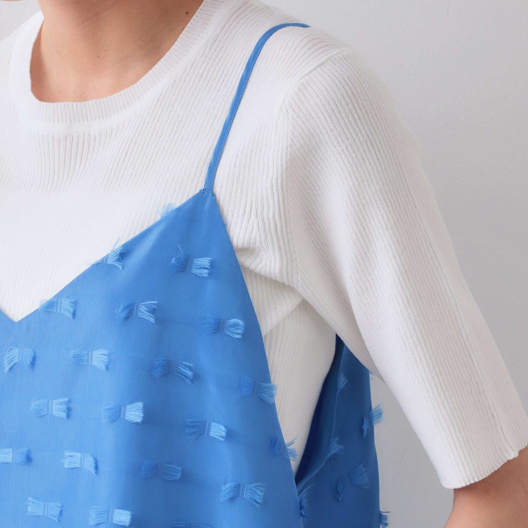 オペーク ドット クリップ OPAQUE.CLIP リボンジャカードキャミワンピース【洗濯機洗い可】 (ブラック(019)) ブラック(019)