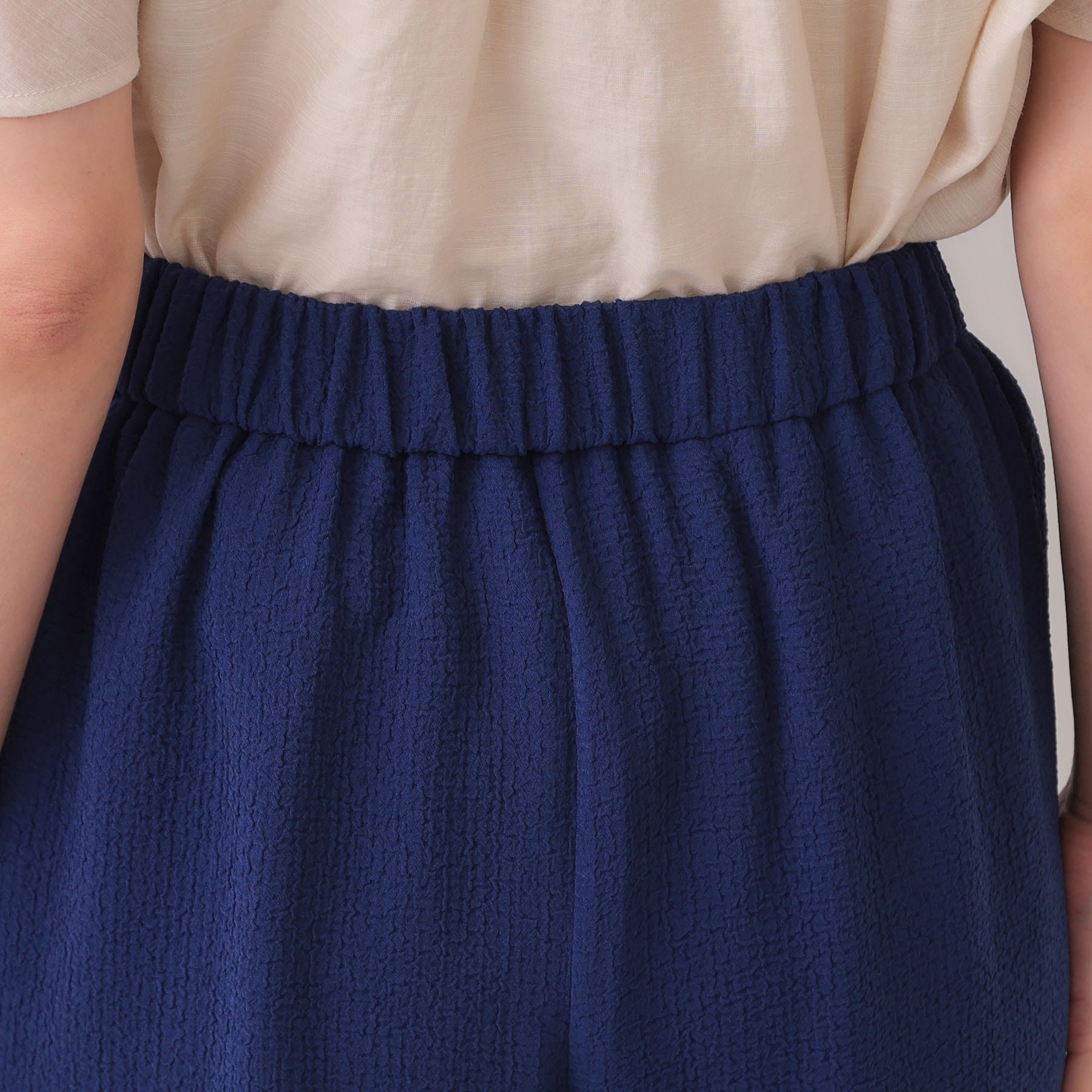 オペーク ドット クリップ OPAQUE.CLIP ストレッチジャカードイージーワイドパンツ/セットアップ対応可【洗濯機洗い可】 (オフホワイト(003)) オフホワイト(003)