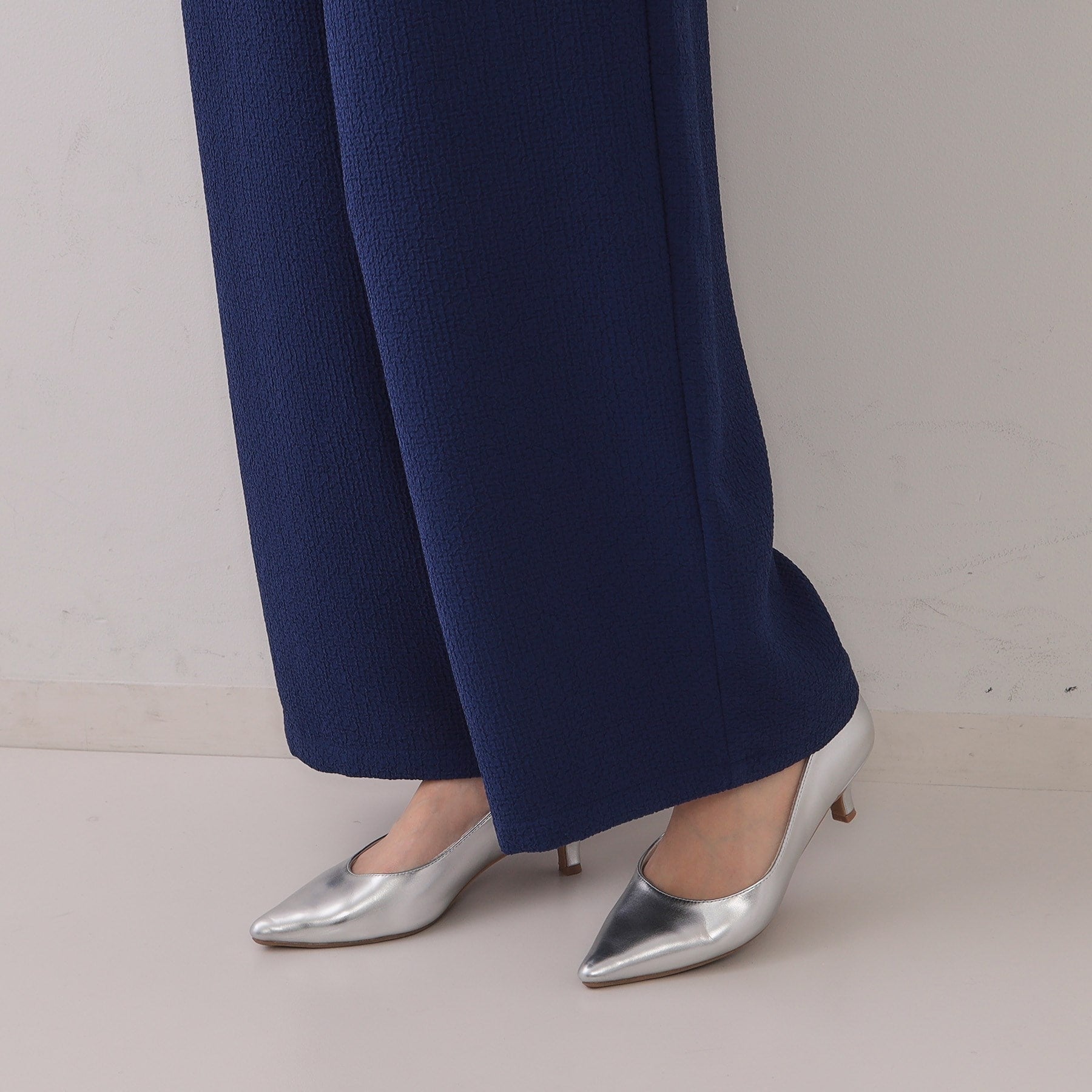 オペーク ドット クリップ OPAQUE.CLIP ストレッチジャカードイージーワイドパンツ/セットアップ対応可【洗濯機洗い可】 (オフホワイト(003)) オフホワイト(003)