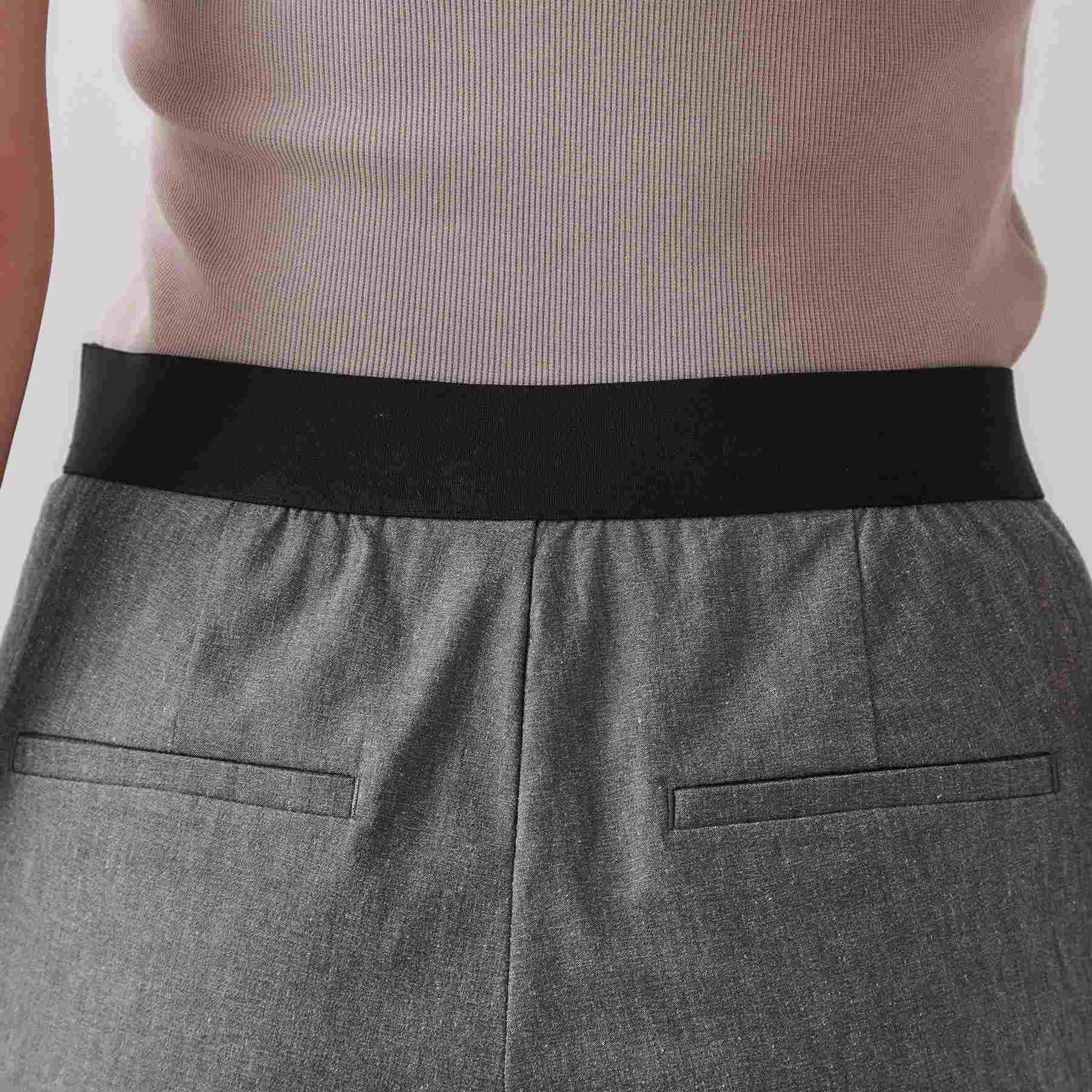 オペーク ドット クリップ OPAQUE.CLIP 麻混ハイストレッチイージースティックパンツ【洗濯機洗い可】 (ベージュ(052)) ベージュ(052)