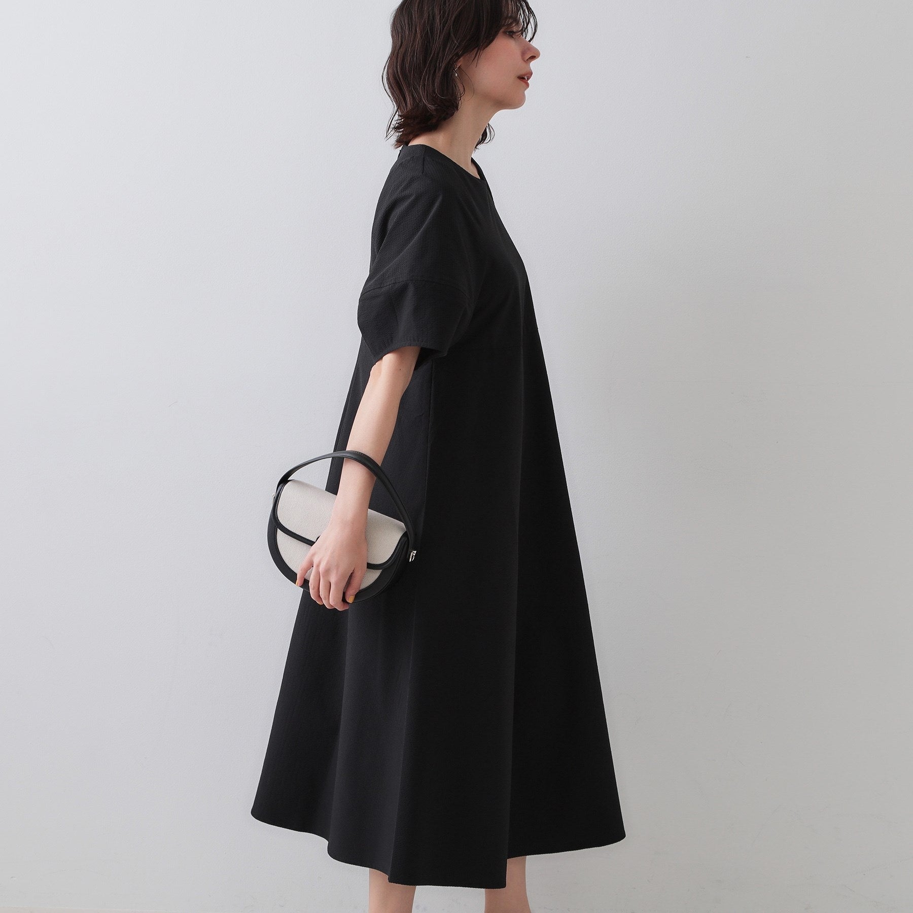 オペーク ドット クリップ OPAQUE.CLIP サッカーストライプワンピース【洗濯機洗い可/吸水速乾】 (ピンク(071)) ピンク(071)