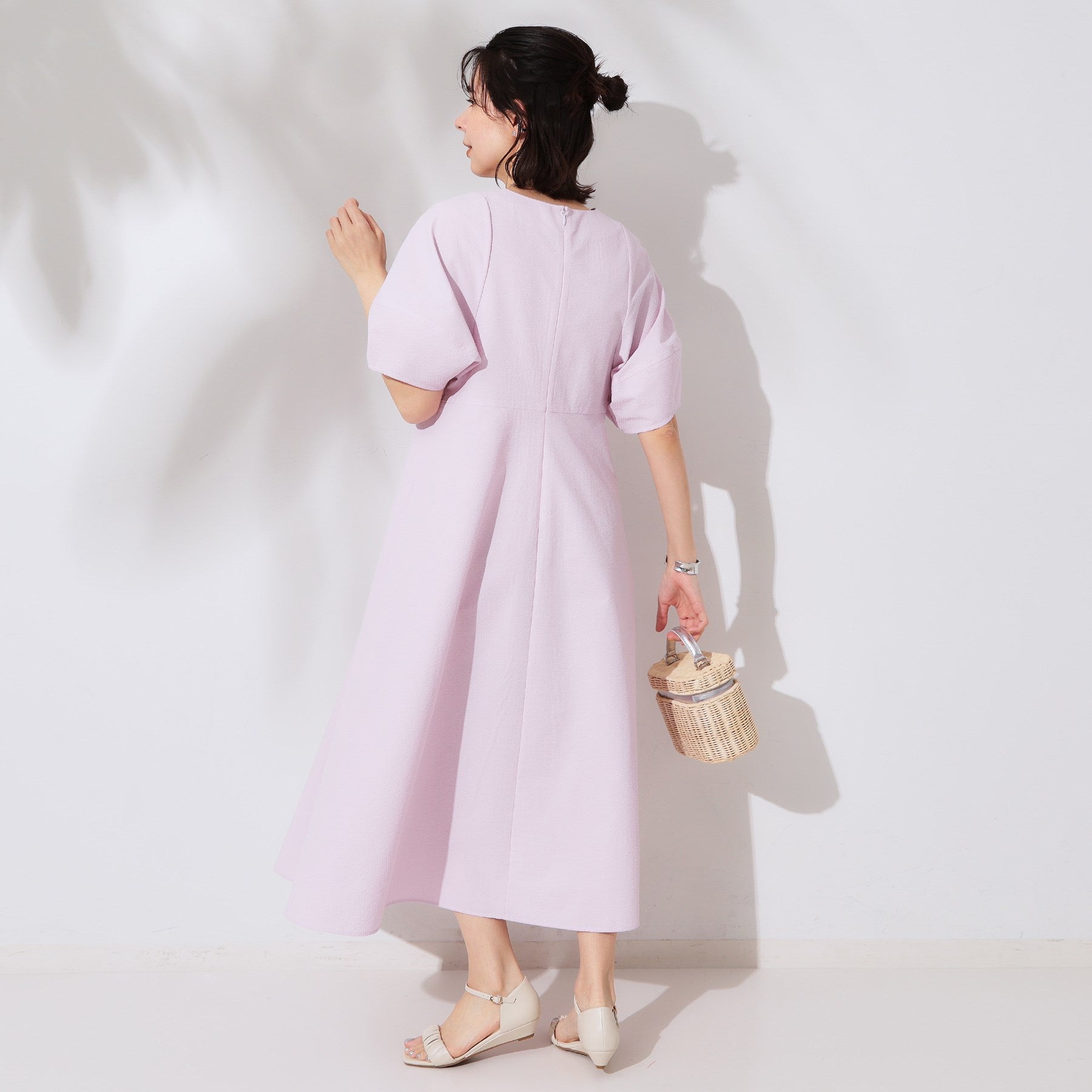 オペーク ドット クリップ OPAQUE.CLIP サッカーストライプワンピース【洗濯機洗い可/吸水速乾】 (ピンク(071)) ピンク(071)