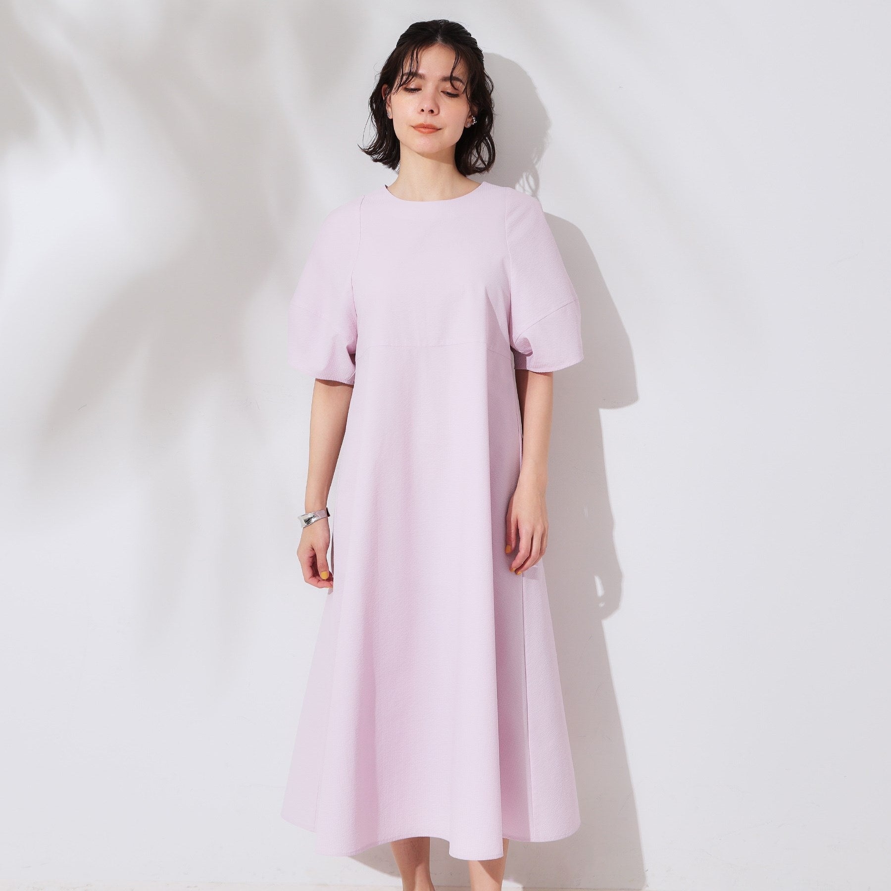 オペーク ドット クリップ OPAQUE.CLIP サッカーストライプワンピース【洗濯機洗い可/吸水速乾】 (ピンク(071)) ピンク(071)