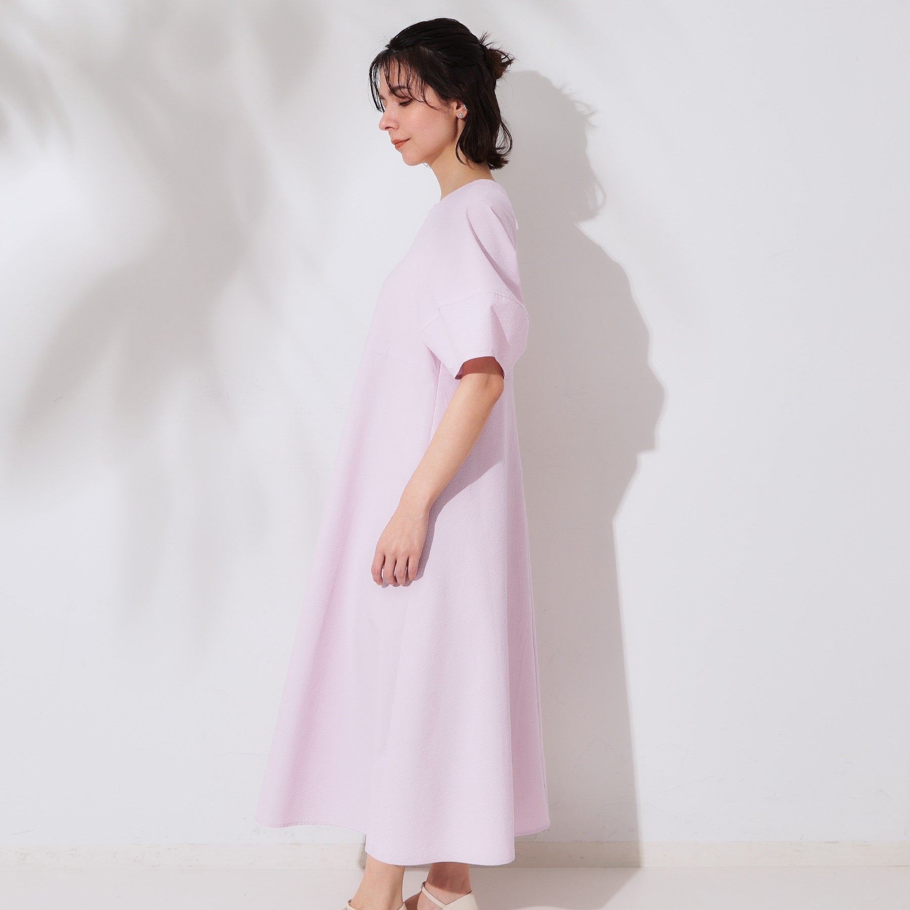 オペーク ドット クリップ OPAQUE.CLIP サッカーストライプワンピース【洗濯機洗い可/吸水速乾】 (ピンク(071)) ピンク(071)